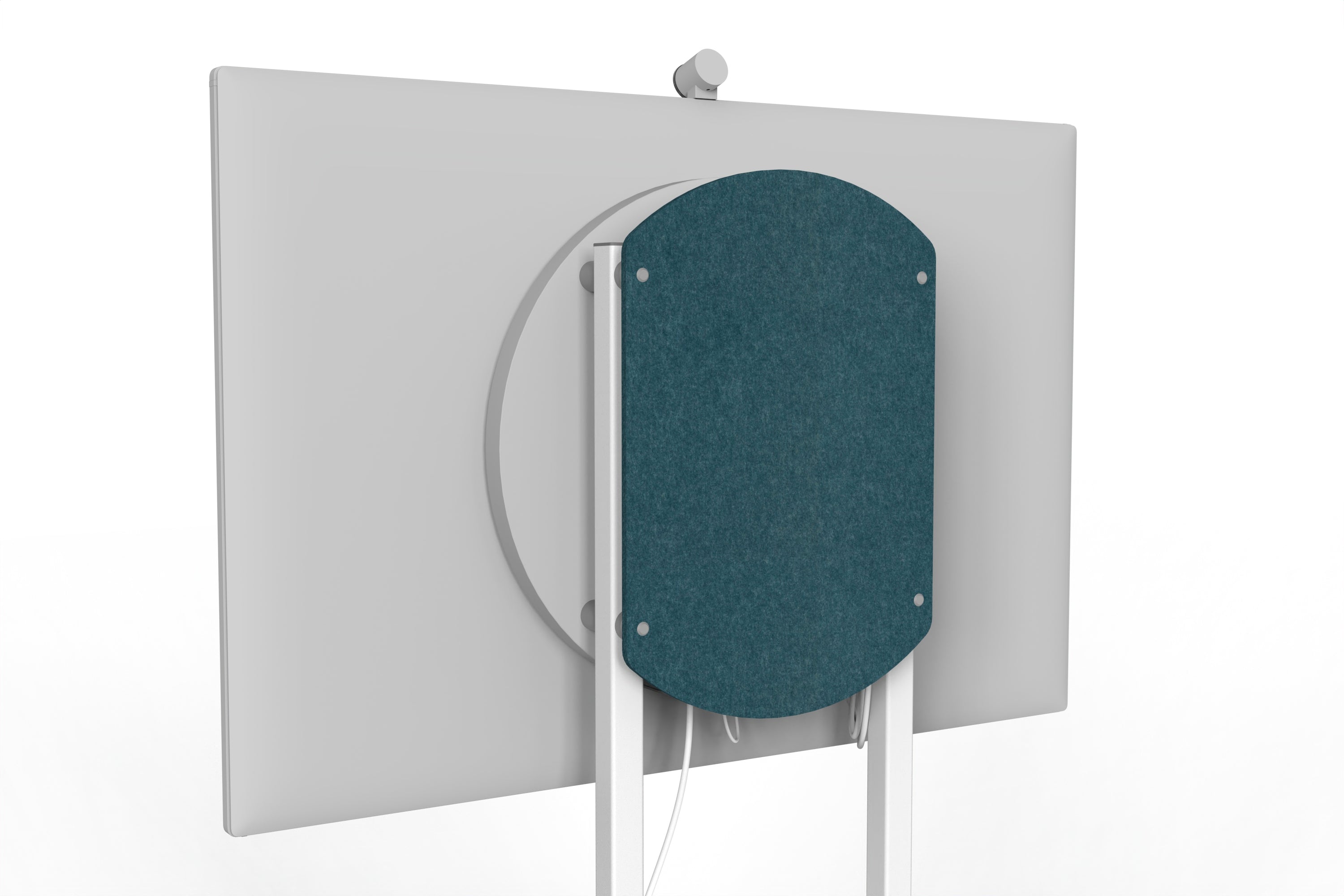 Heckler Rolling Stand for Surface Hub 3 in Atlantic finish.