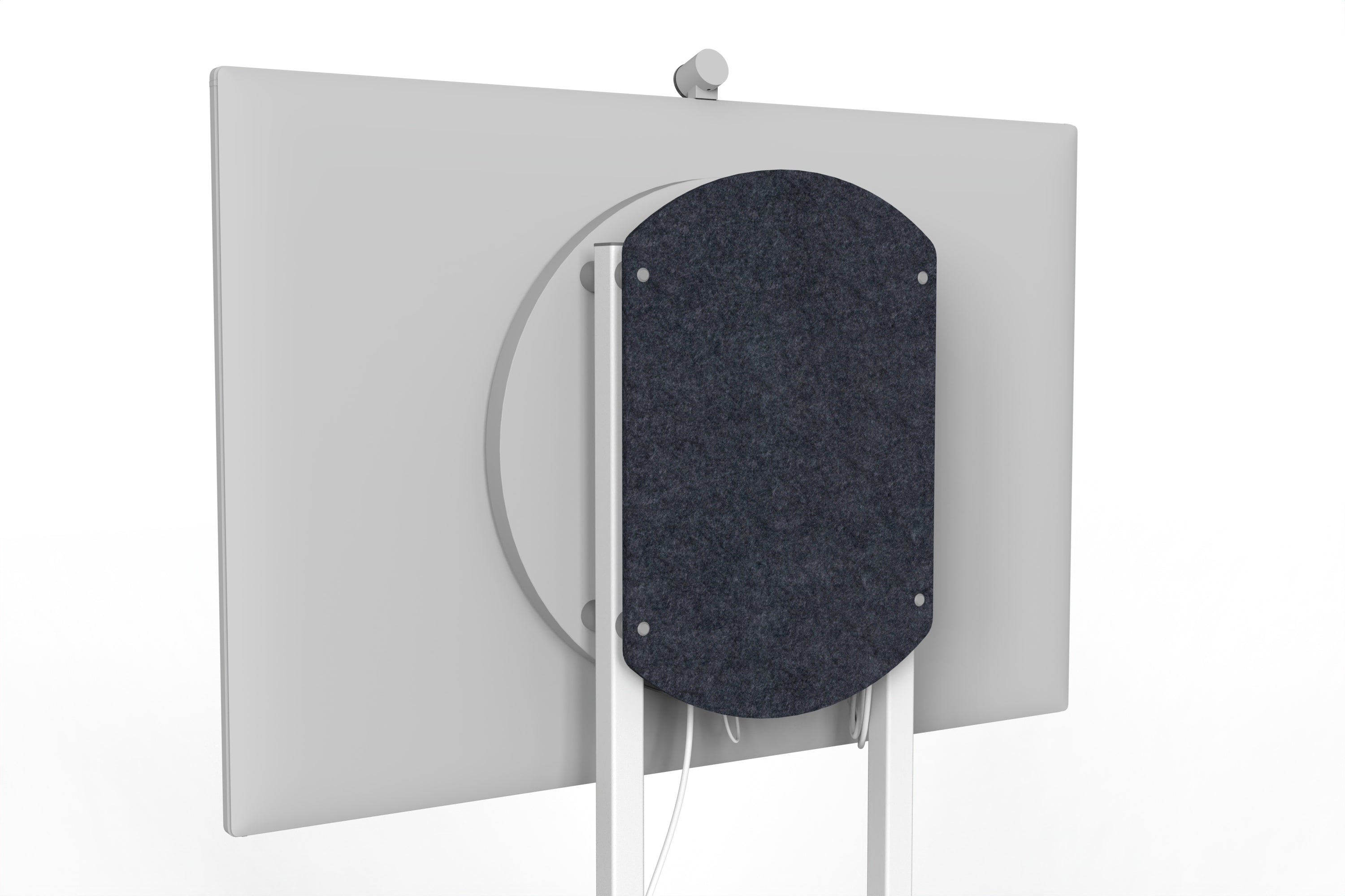 Heckler Rolling Stand for Surface Hub 3 in Cast finish.