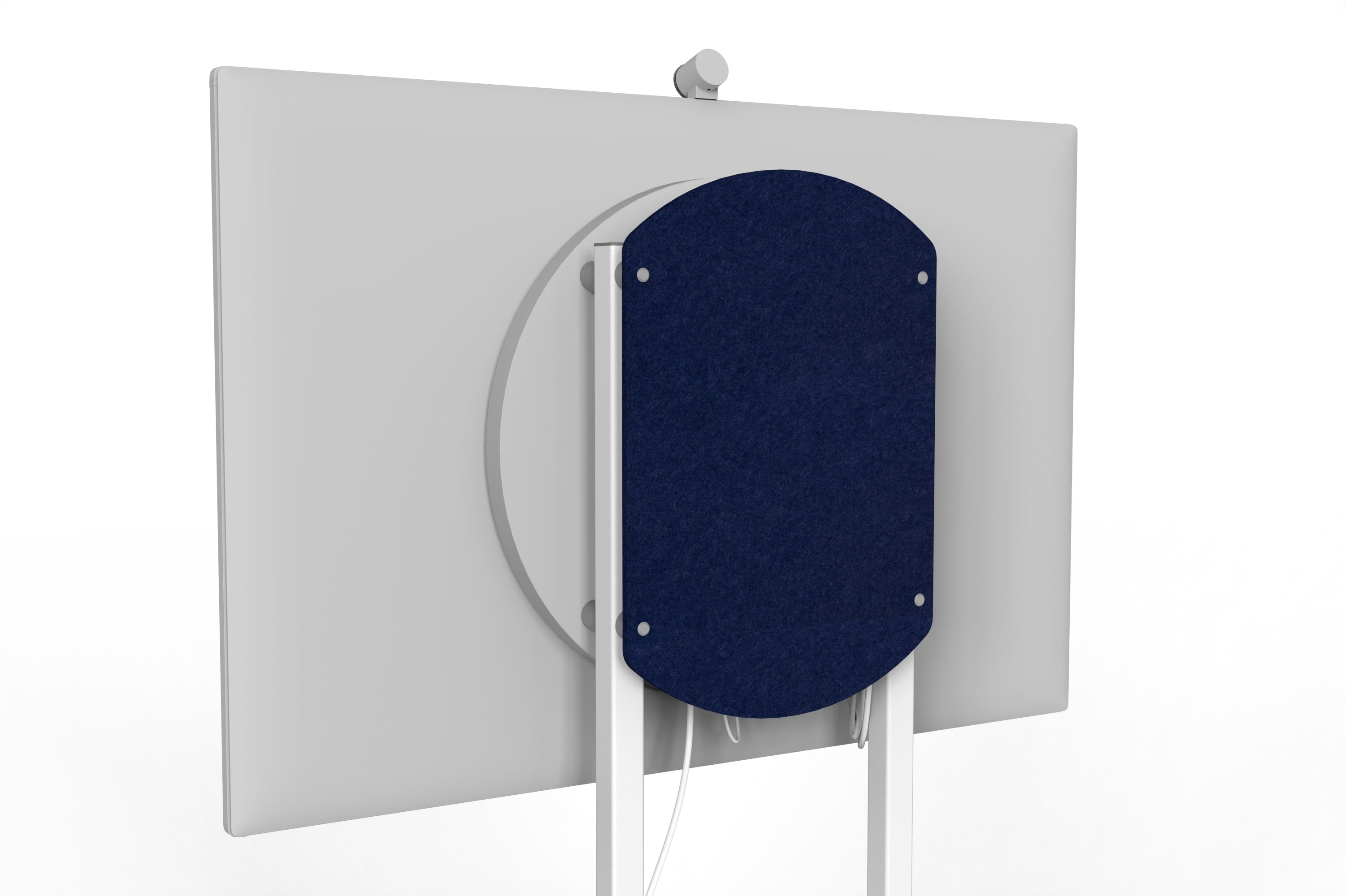Heckler Rolling Stand for Surface Hub 3 in Oxford finish.