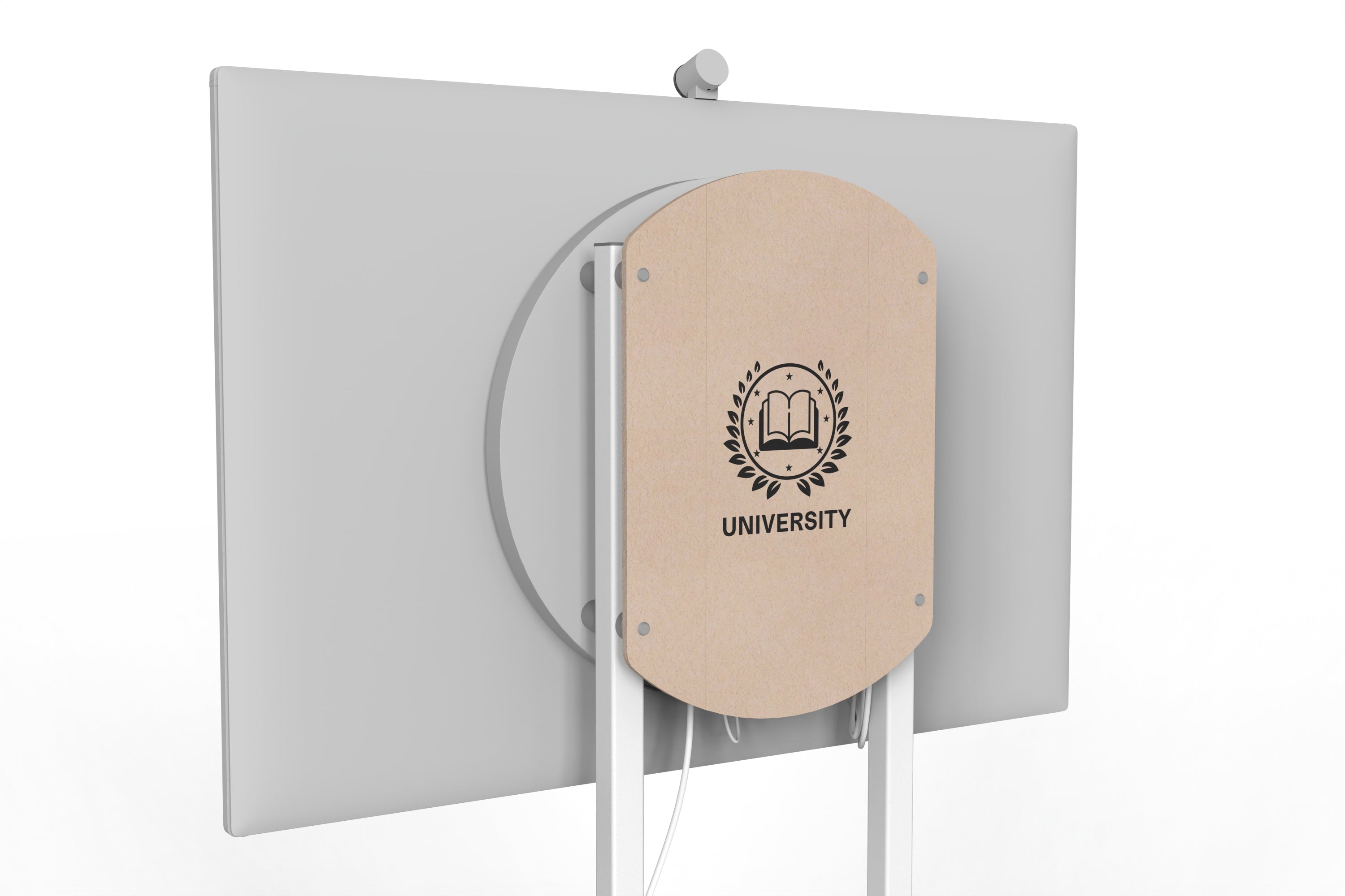 Heckler Rolling Stand for Surface Hub 3 in Porcelain finish.