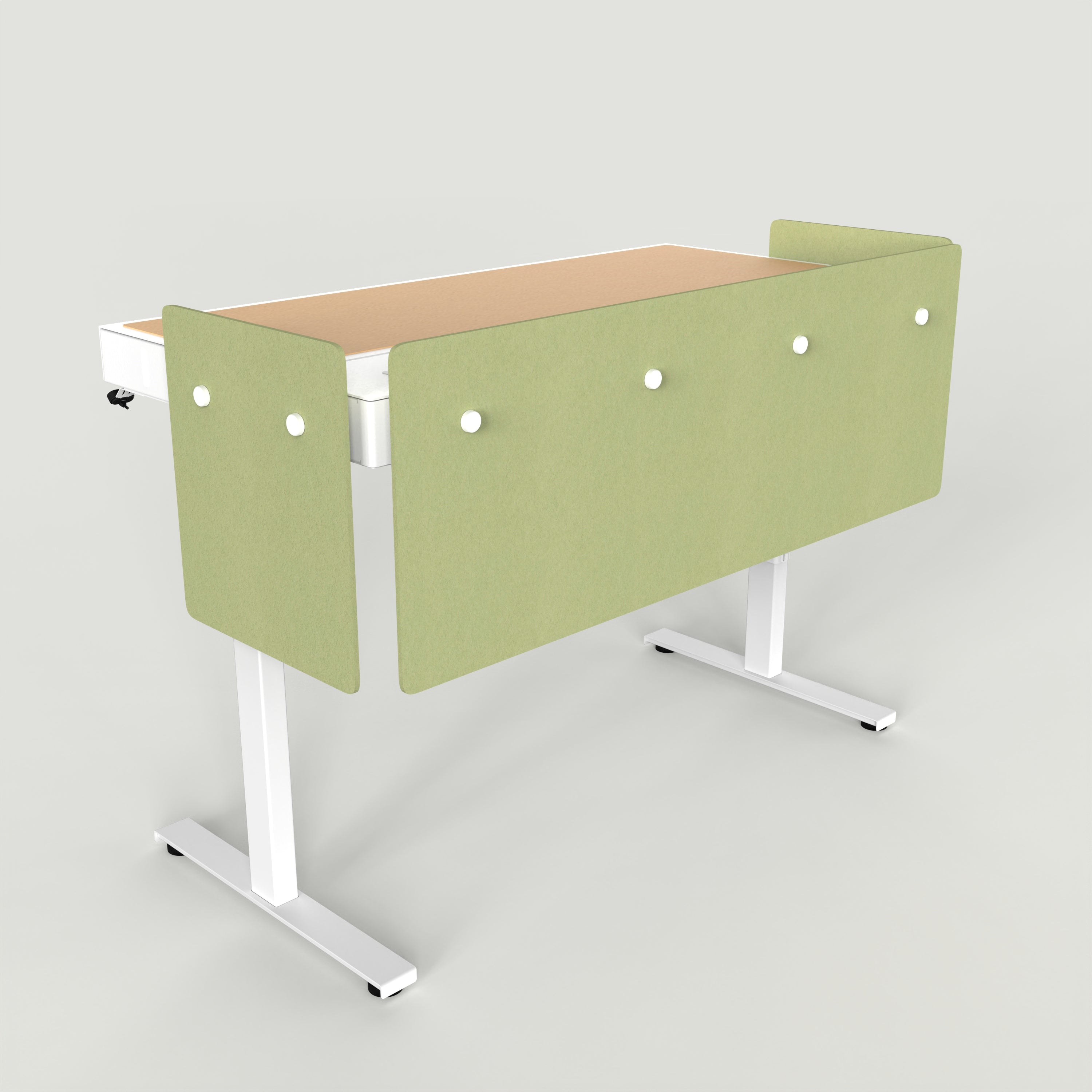 Standard Modesty Panel Set for Heckler Lectern 6U in Aloe finish.