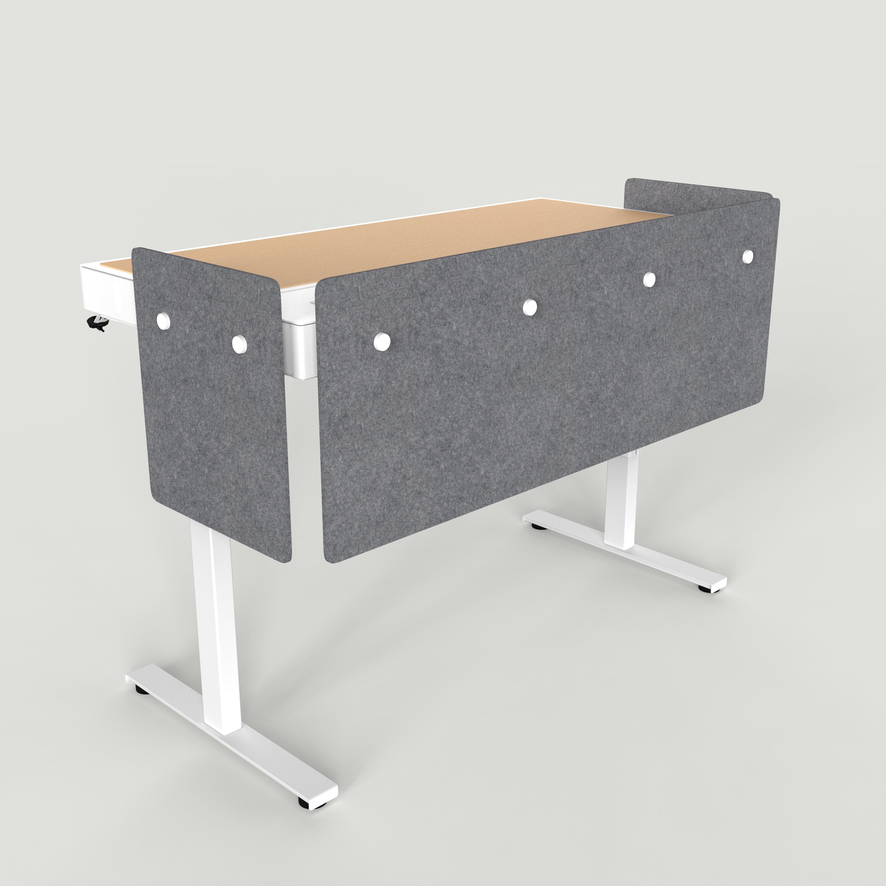 Standard Modesty Panel Set for Heckler Lectern 6U in Armor finish.