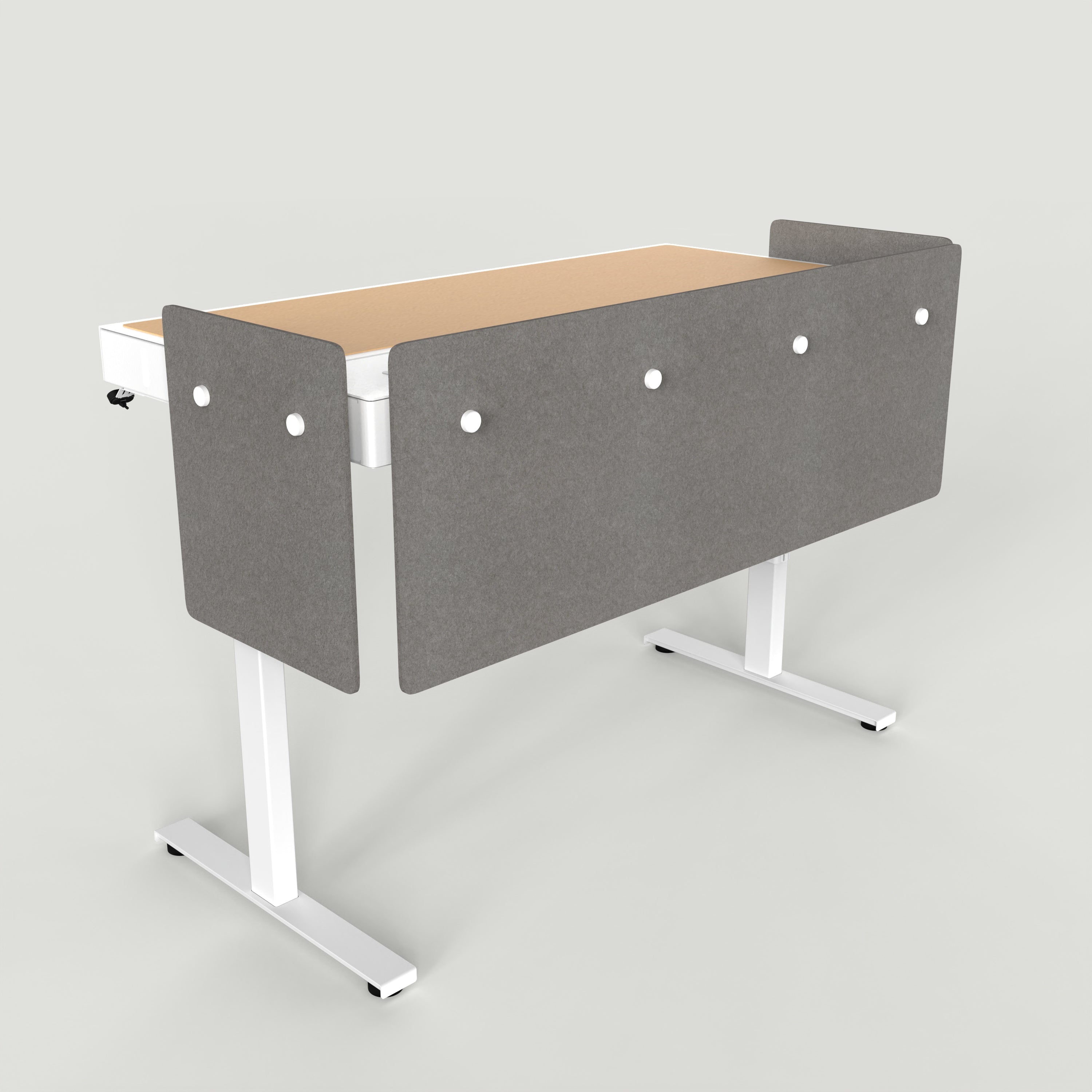 Standard Modesty Panel Set for Heckler Lectern 6U in Ash finish.