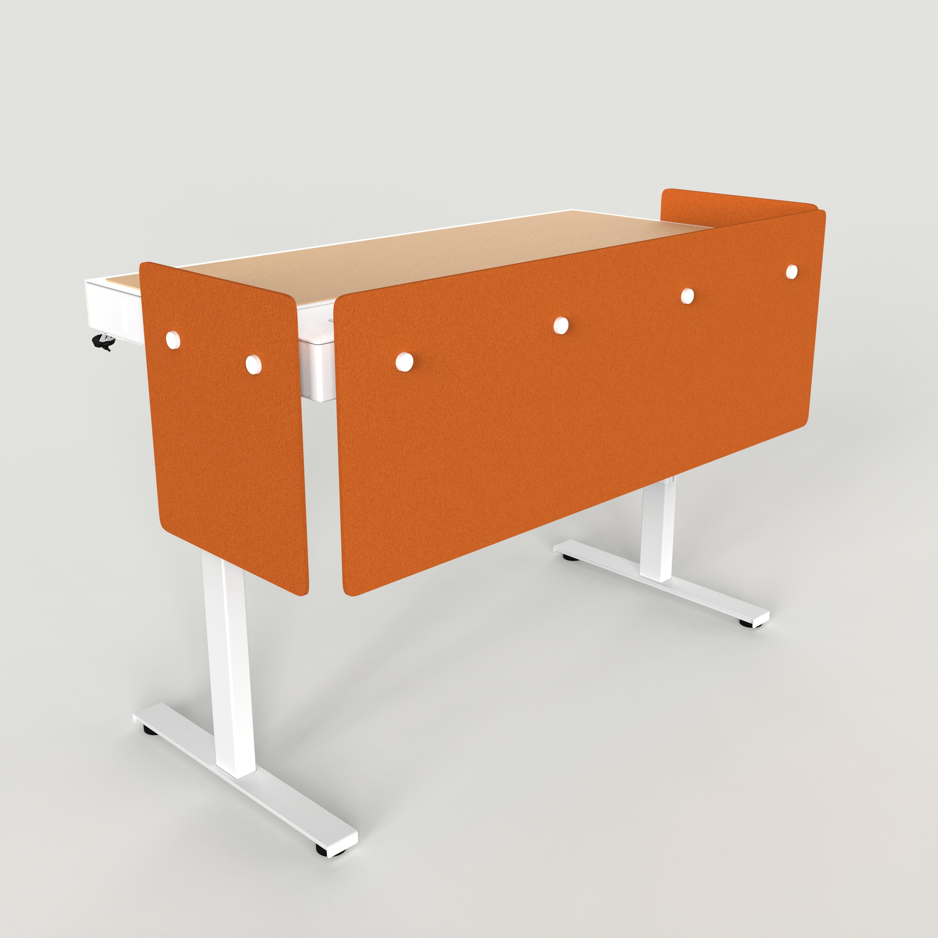 Standard Modesty Panel Set for Heckler Lectern 6U in Cinnamon finish.