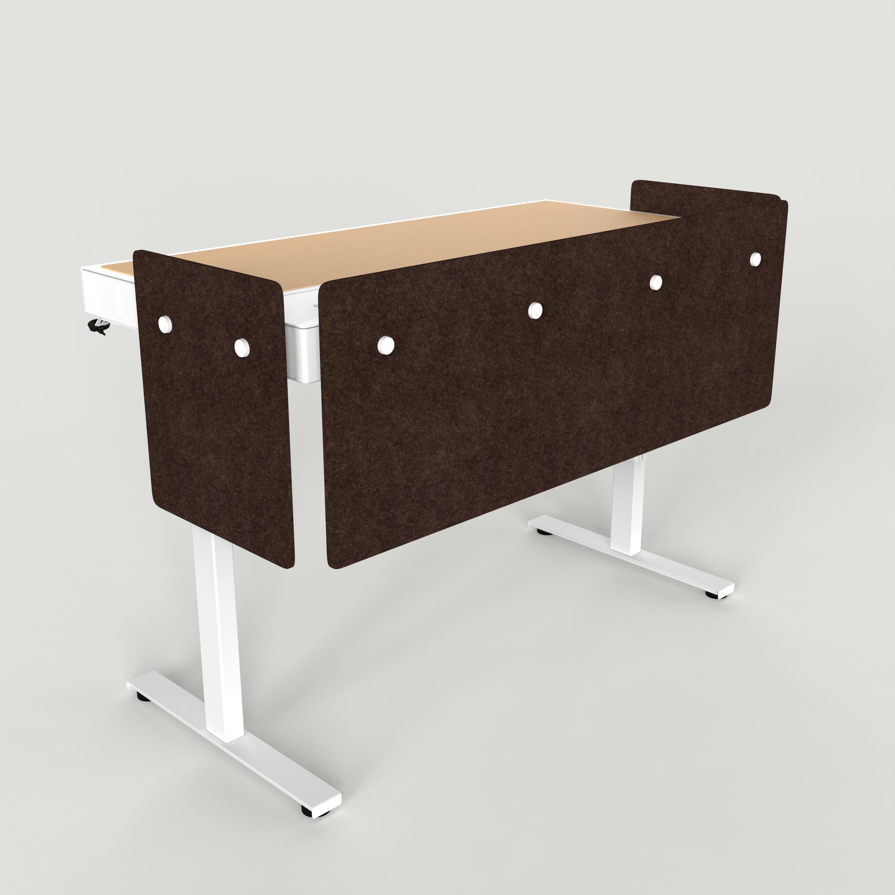 Standard Modesty Panel Set for Heckler Lectern 6U in Cocoa finish.