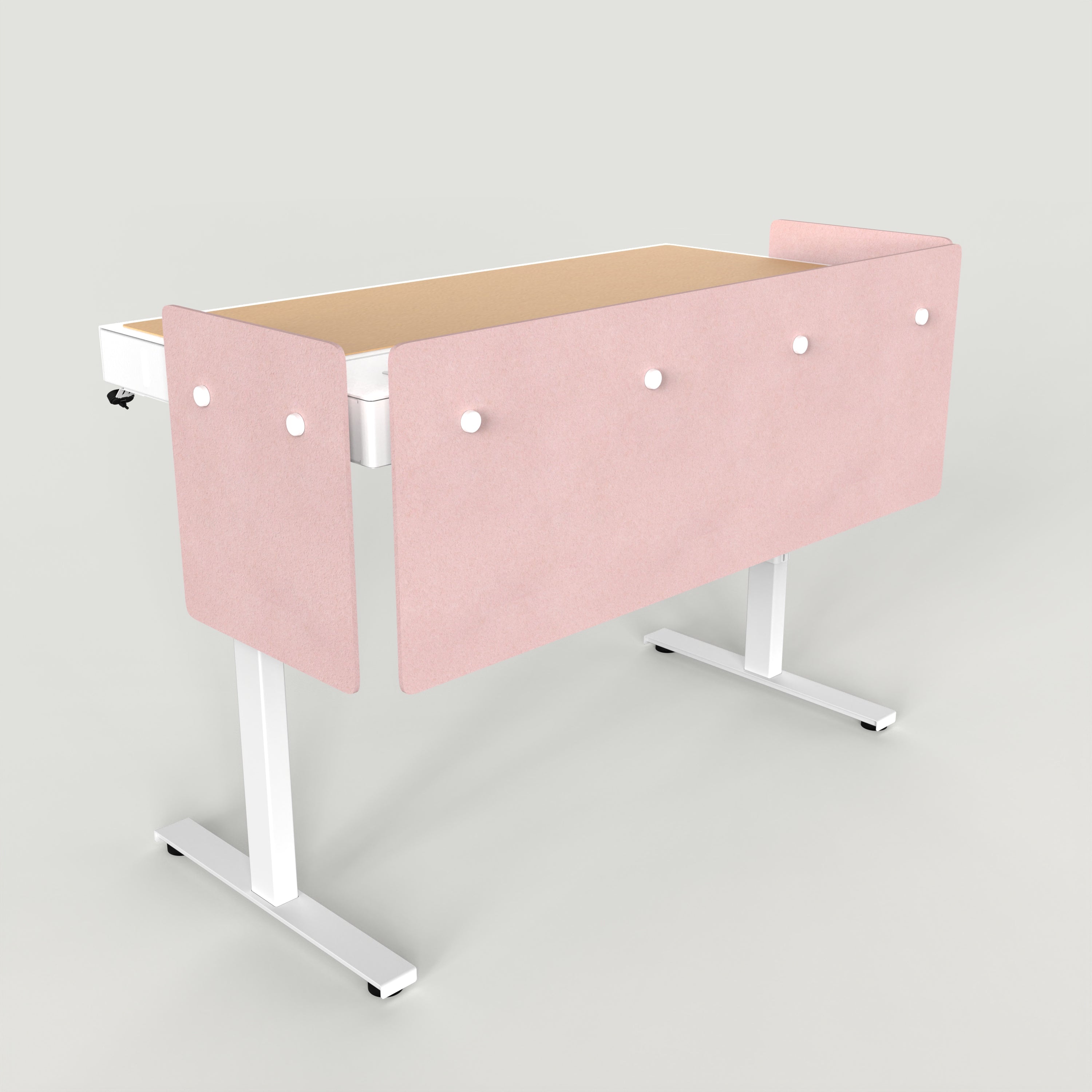 Standard Modesty Panel Set for Heckler Lectern 6U in Coral finish.