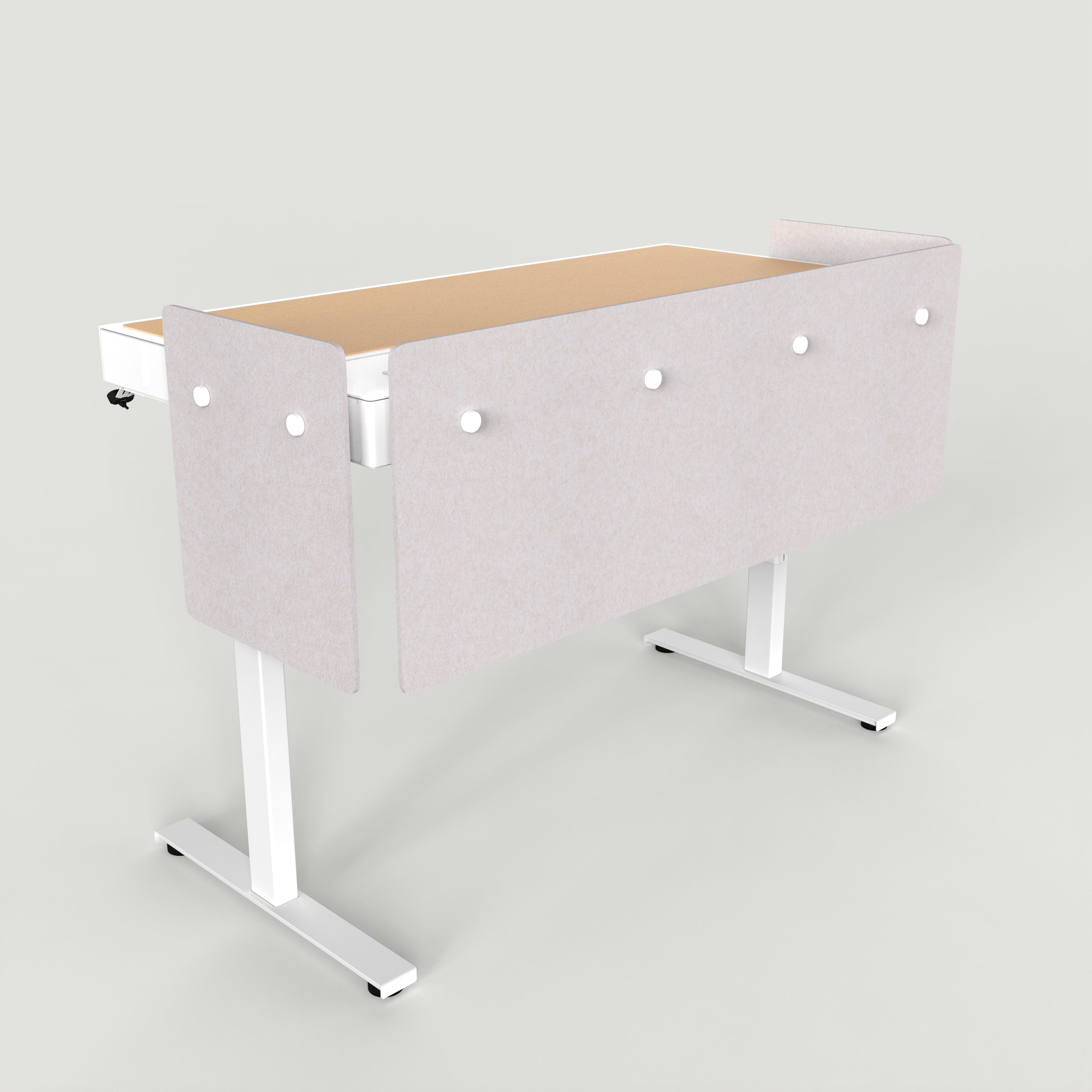 Standard Modesty Panel Set for Heckler Lectern 6U in Latte finish.