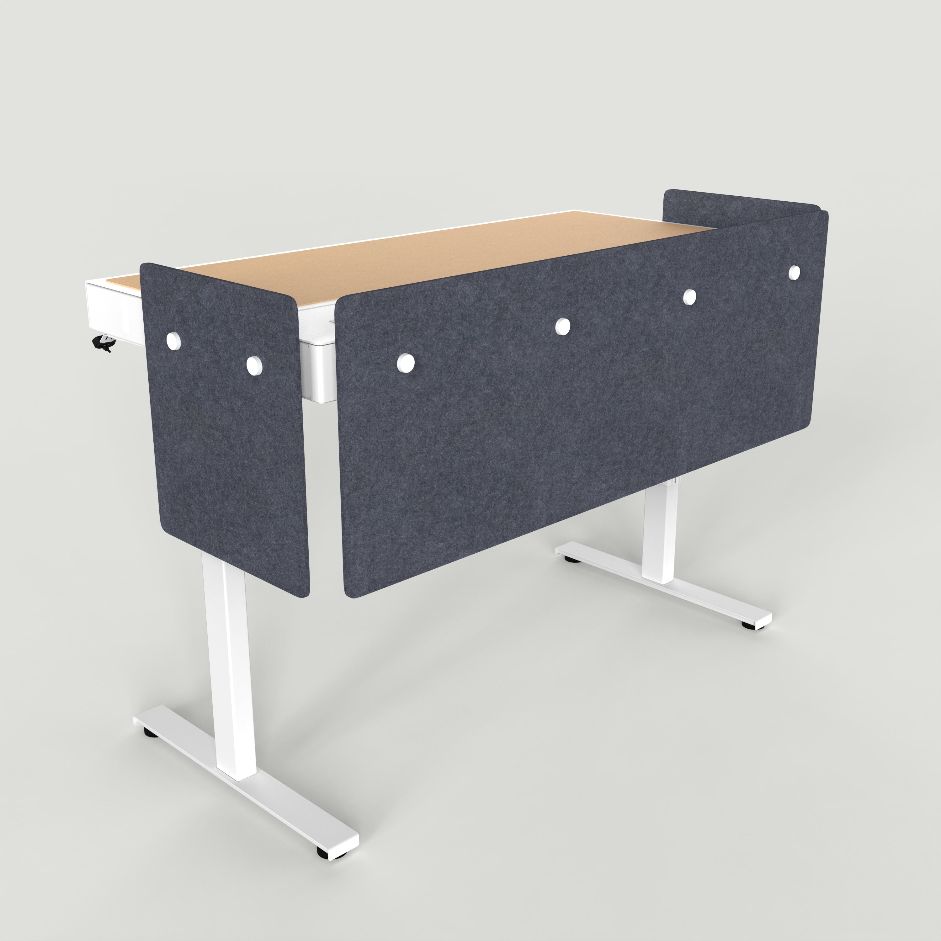 Standard Modesty Panel Set for Heckler Lectern 6U in Mineral finish.