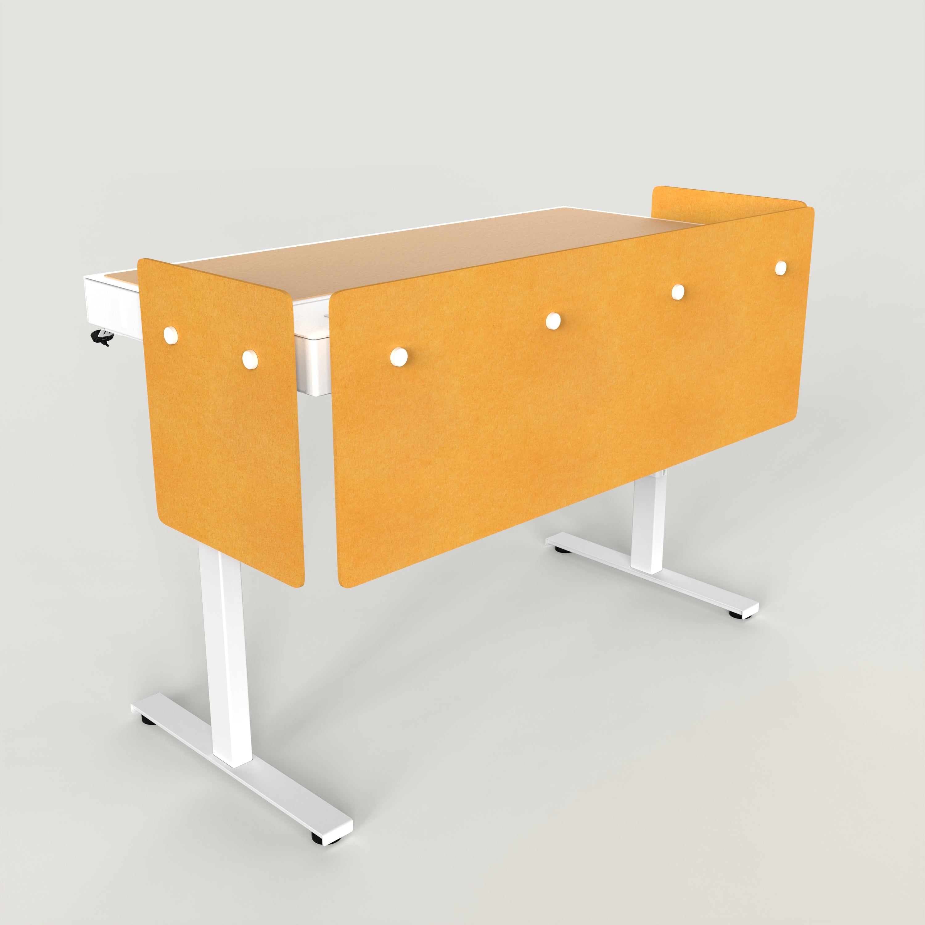 Standard Modesty Panel Set for Heckler Lectern 6U in Mustard finish.