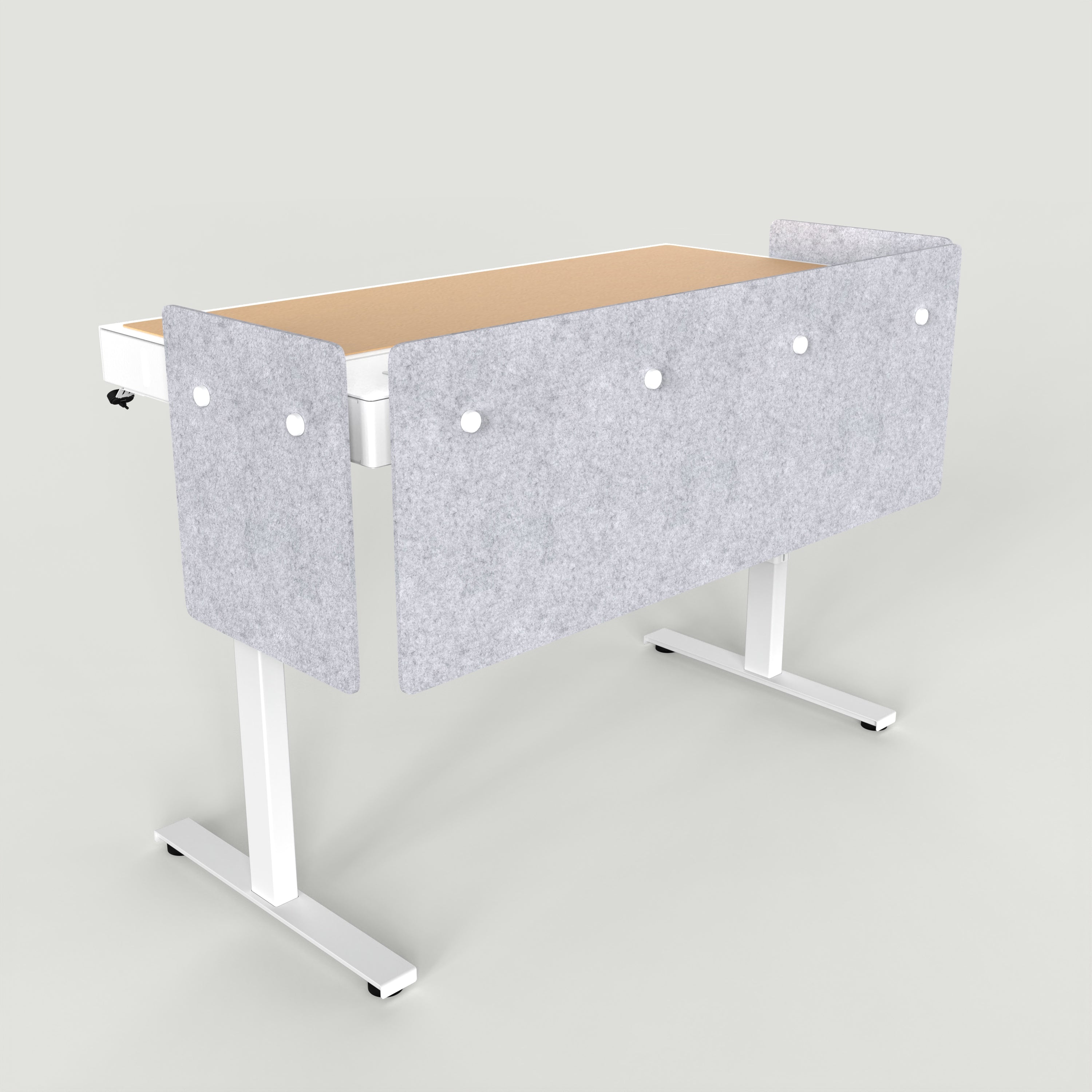 Standard Modesty Panel Set for Heckler Lectern 6U in Nickel finish.