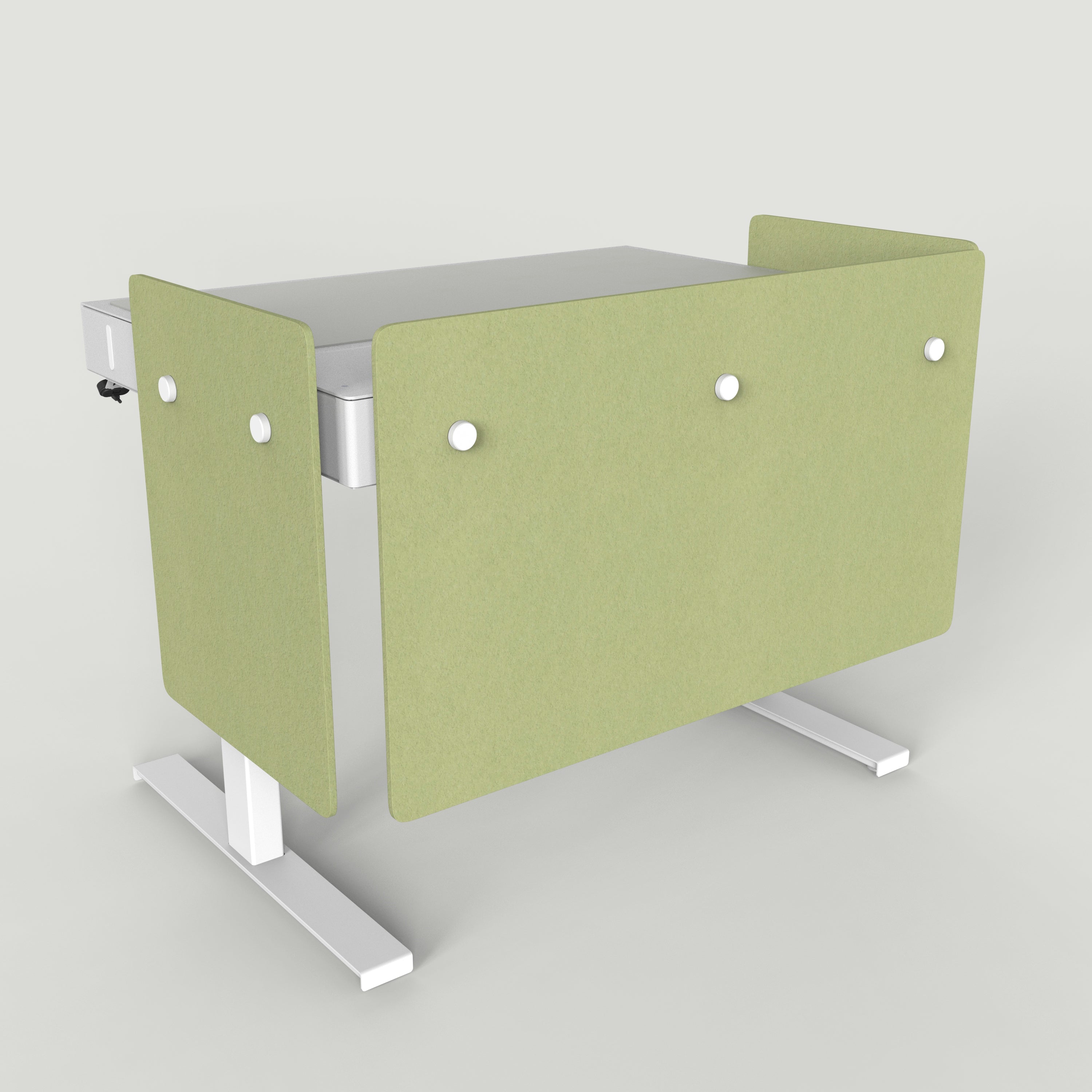 Standard Modesty Panel Set for Heckler Lectern 4U in Aloe finish.