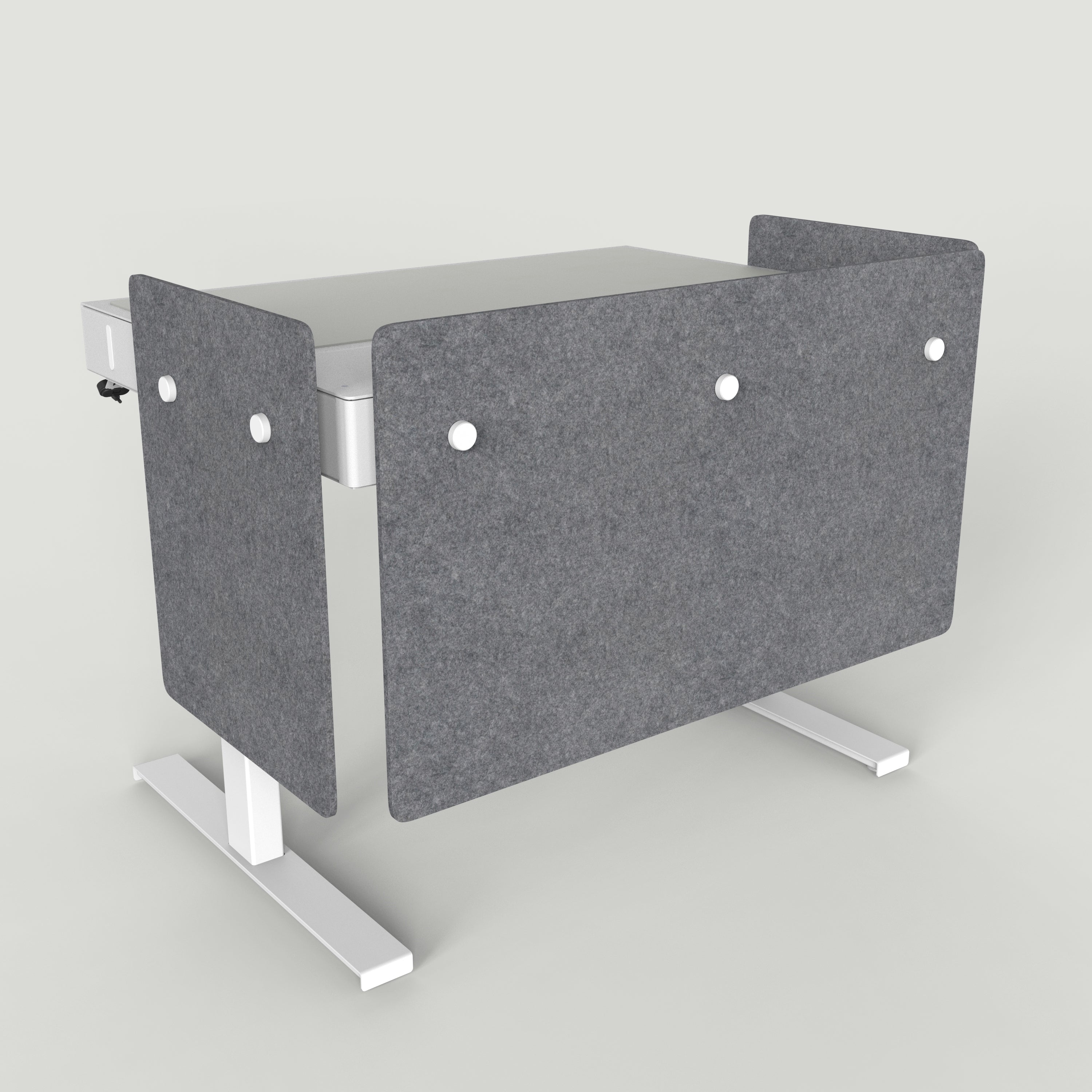 Standard Modesty Panel Set for Heckler Lectern 4U in Armor finish.