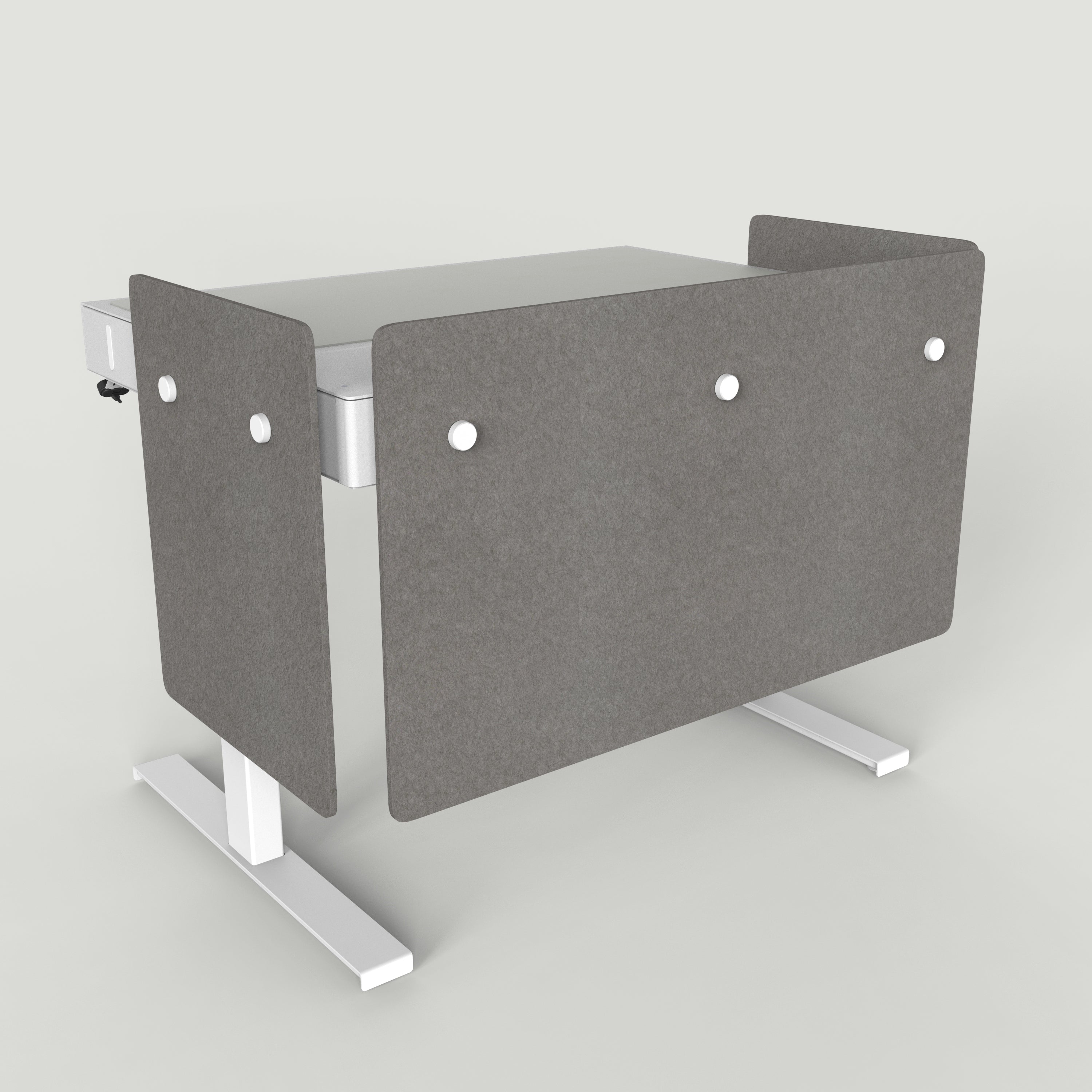 Standard Modesty Panel Set for Heckler Lectern 4U in Ash finish.