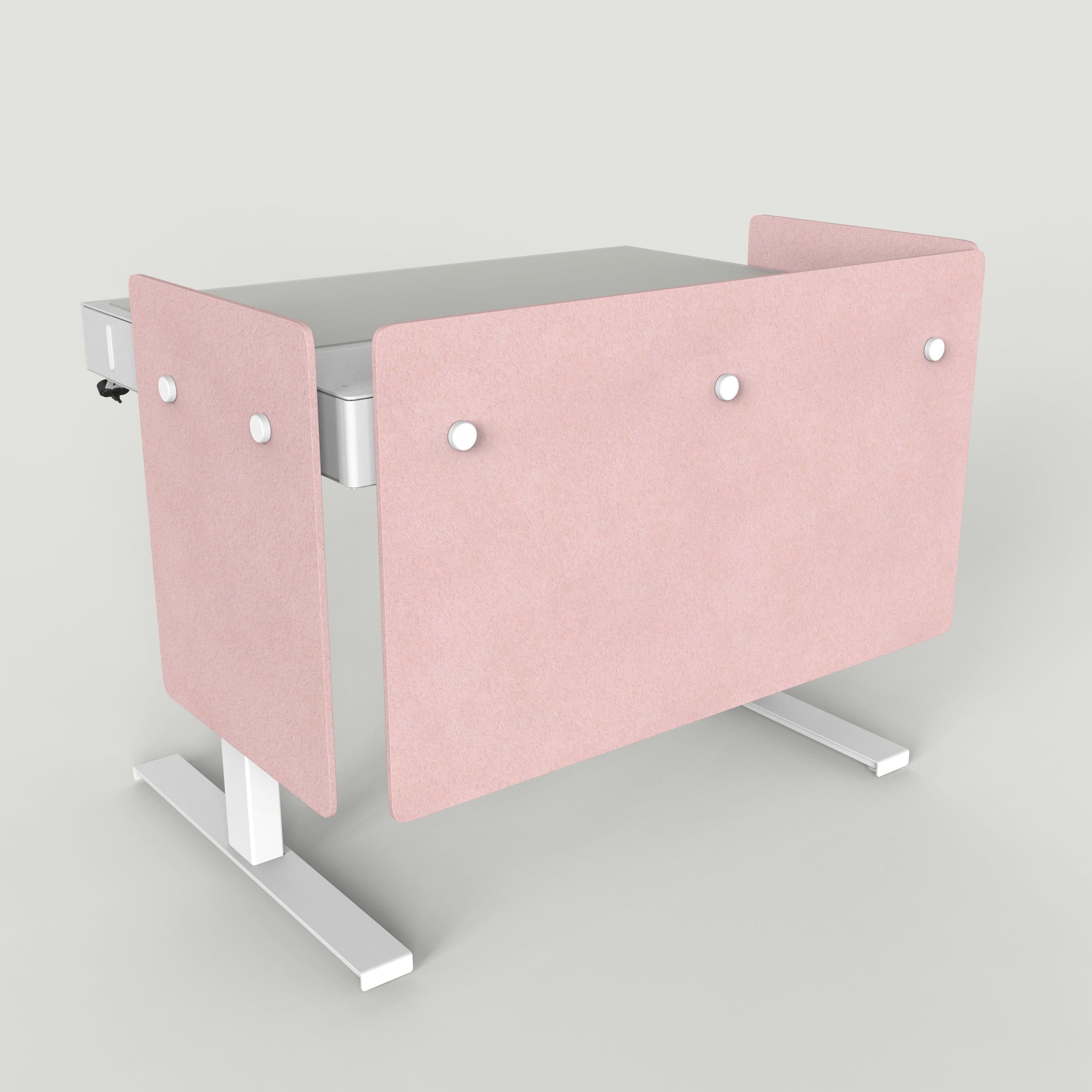 Standard Modesty Panel Set for Heckler Lectern 4U in Coral finish.