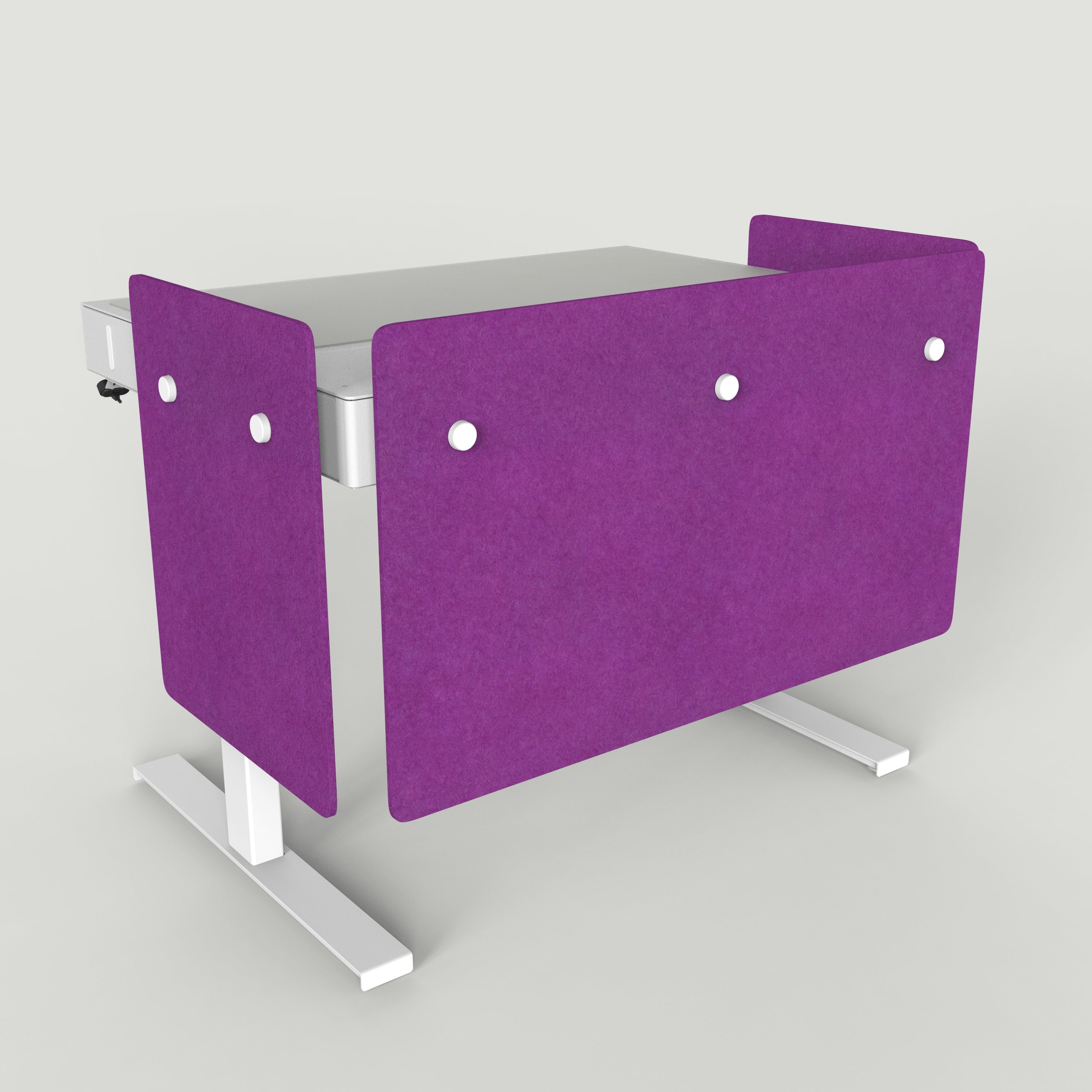 Standard Modesty Panel Set for Heckler Lectern 4U in Lavender finish.