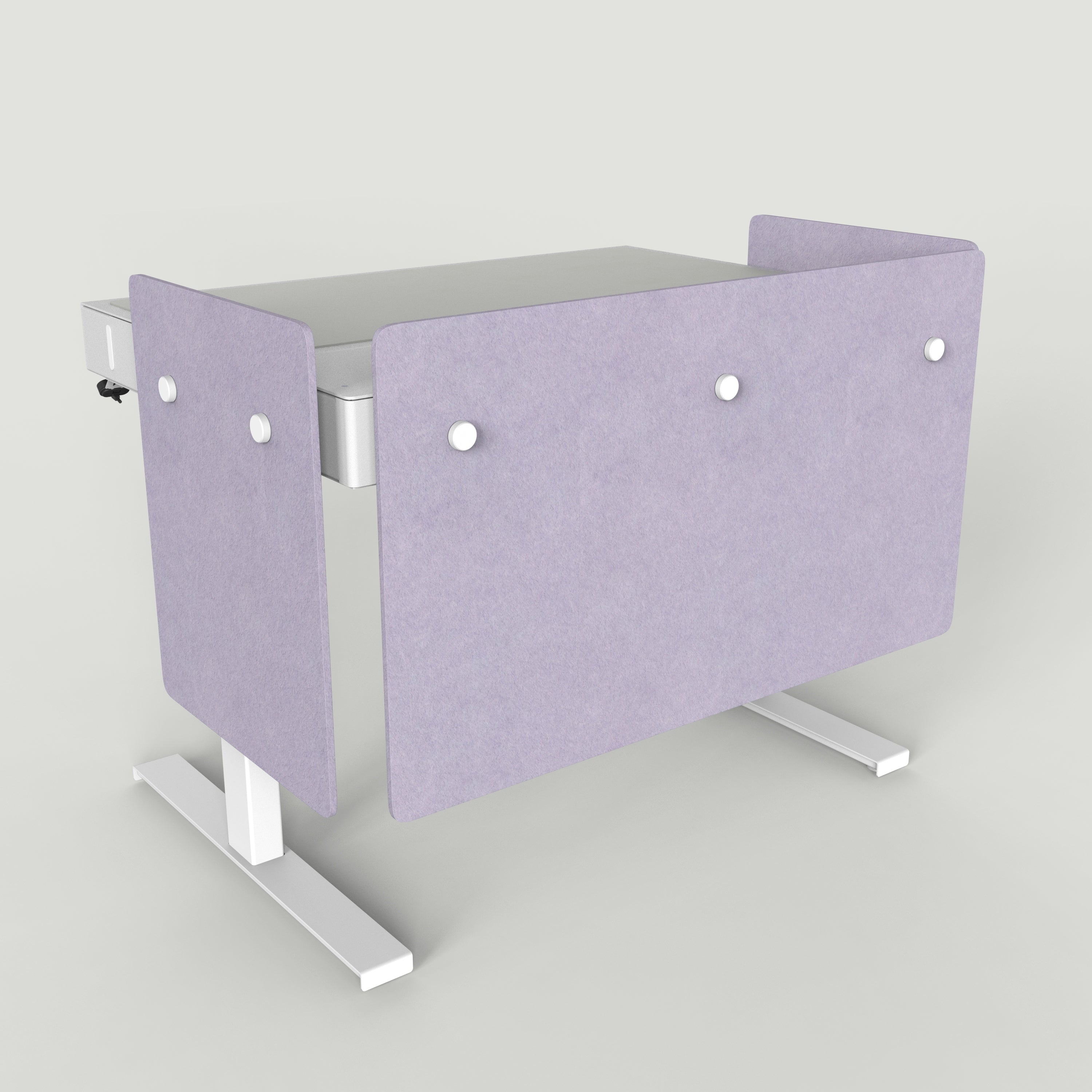 Standard Modesty Panel Set for Heckler Lectern 4U in Lilac finish.