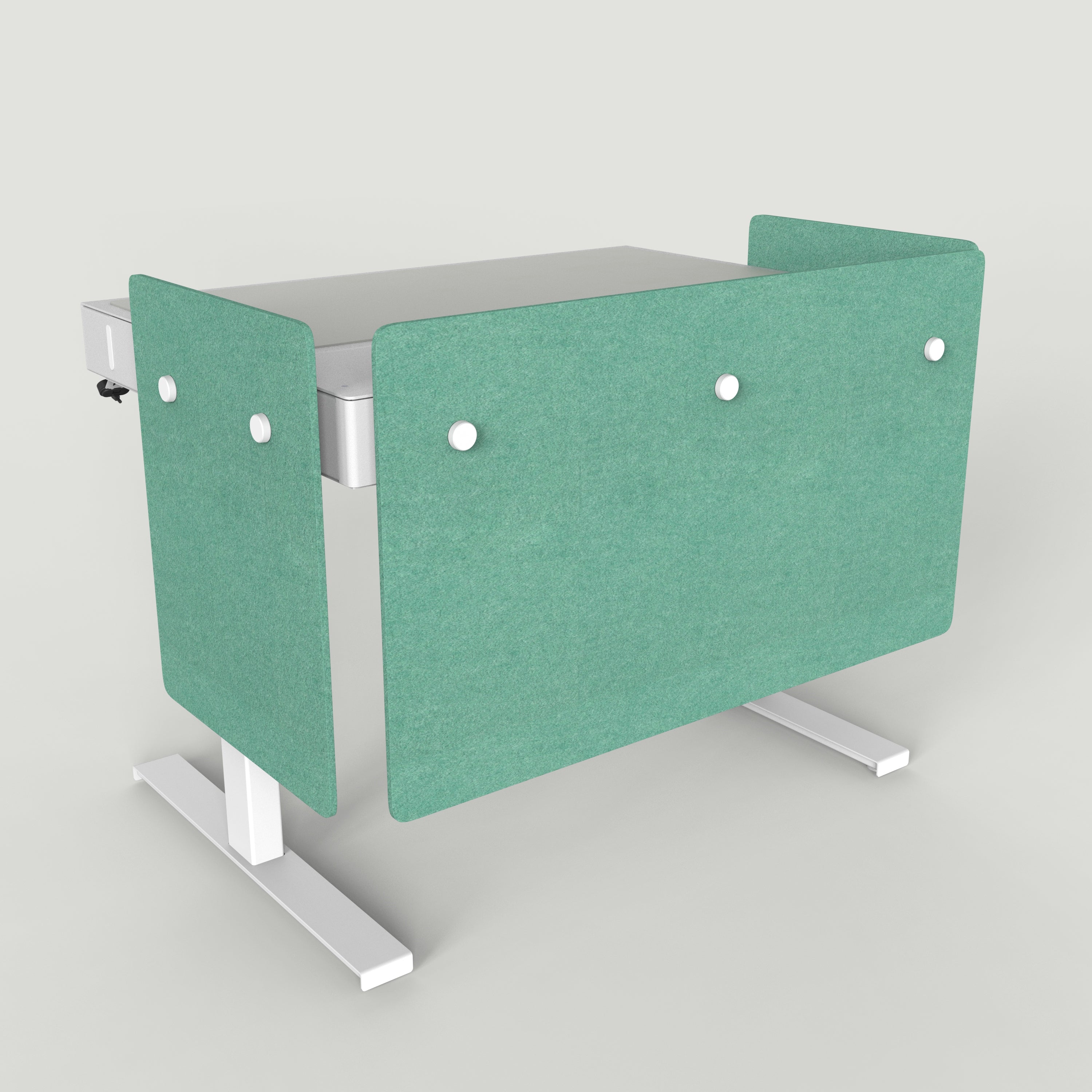 Standard Modesty Panel Set for Heckler Lectern 4U in Mint finish.