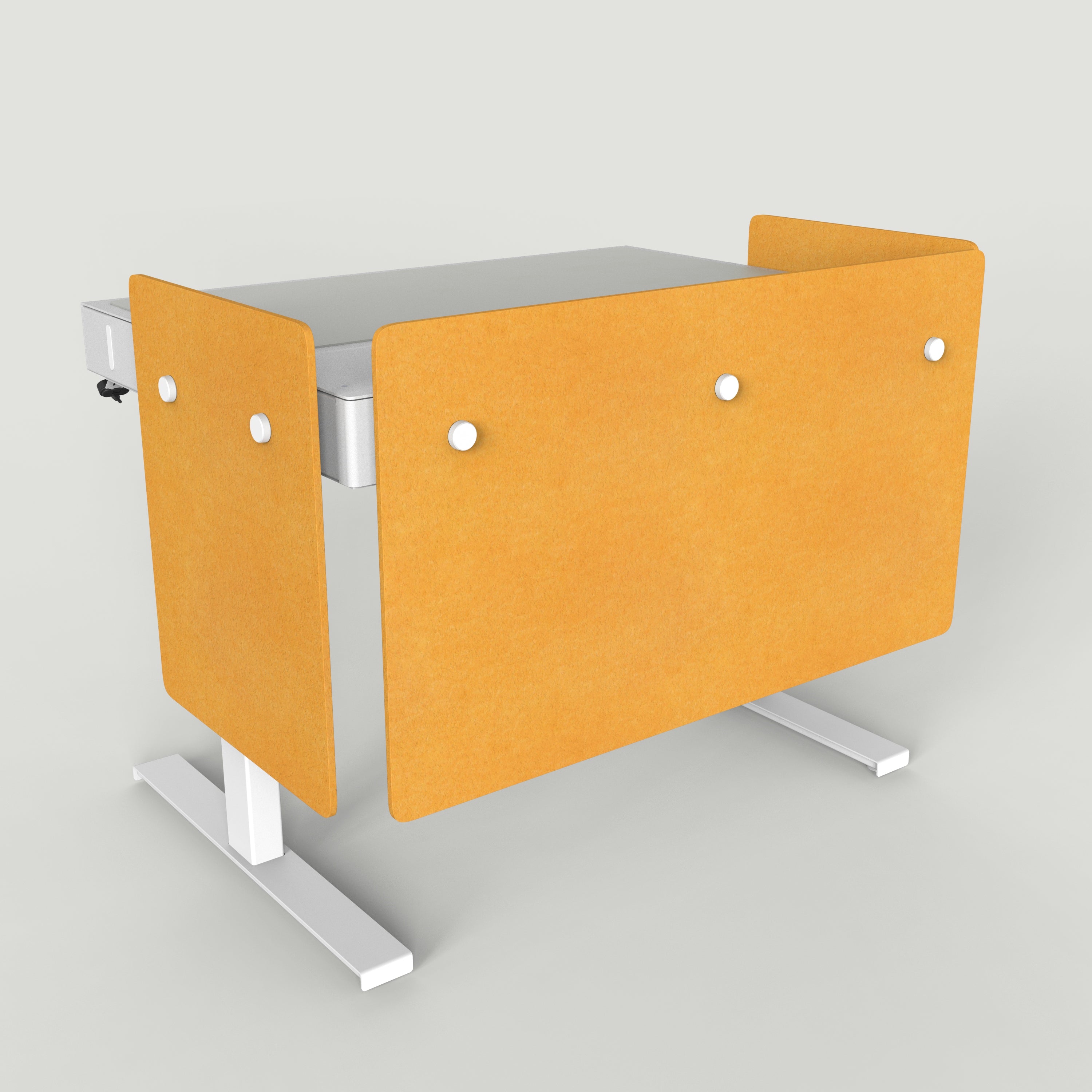 Standard Modesty Panel Set for Heckler Lectern 4U in Mustard finish.