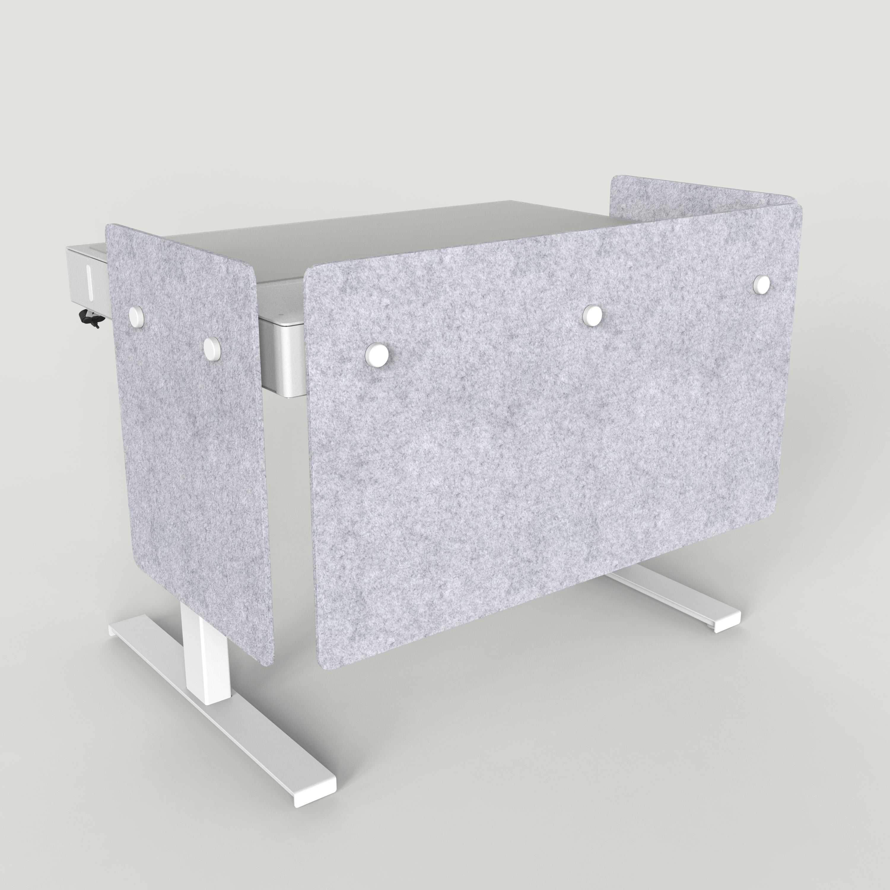 Standard Modesty Panel Set for Heckler Lectern 4U in Nickel finish.