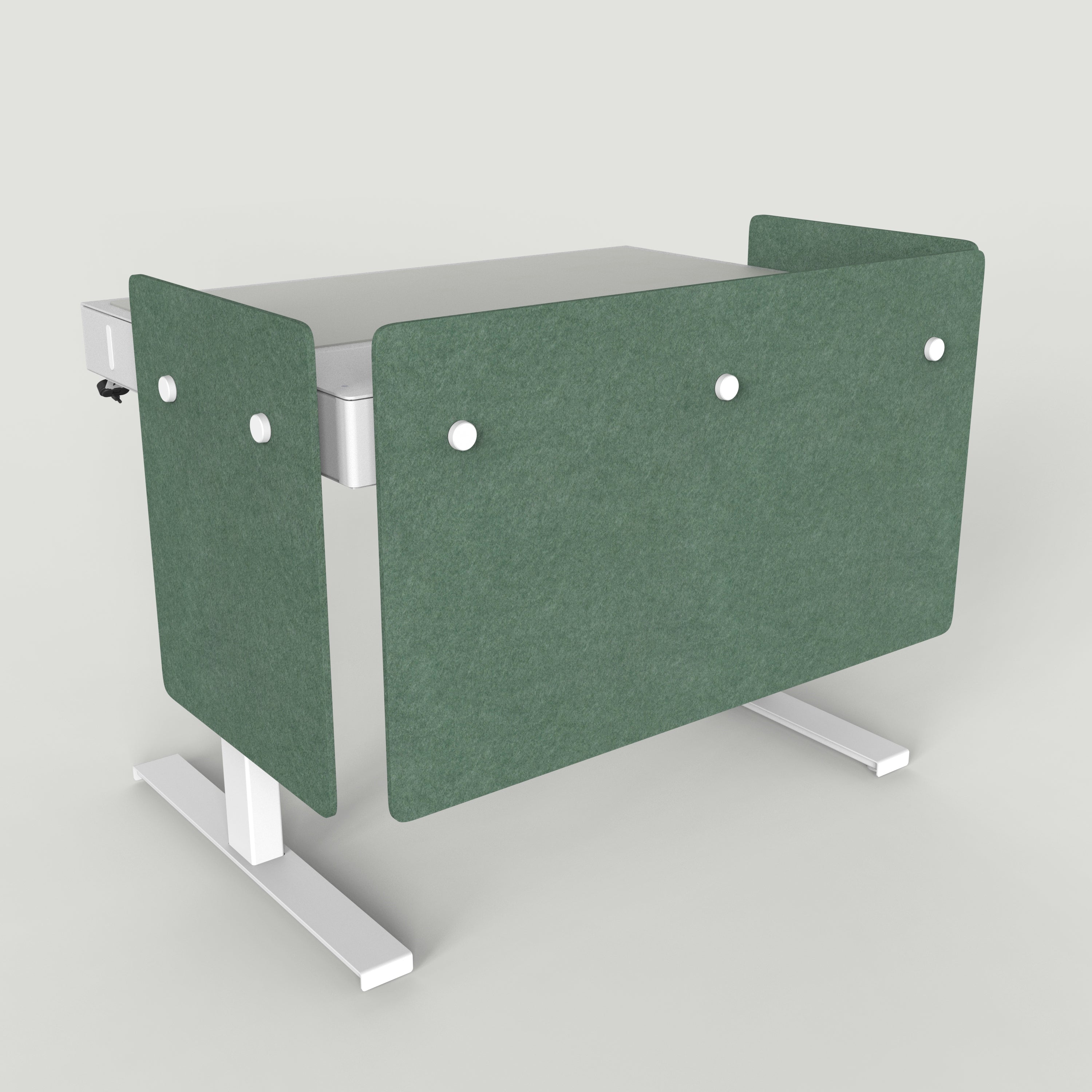 Standard Modesty Panel Set for Heckler Lectern 4U in Palm finish.