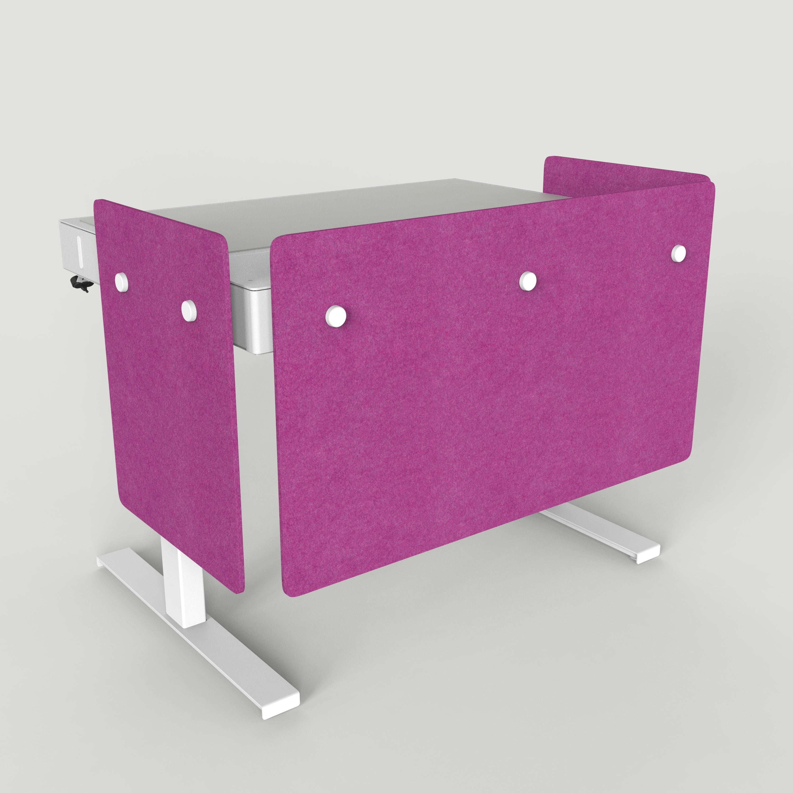 Standard Modesty Panel Set for Heckler Lectern 4U in Plum finish.
