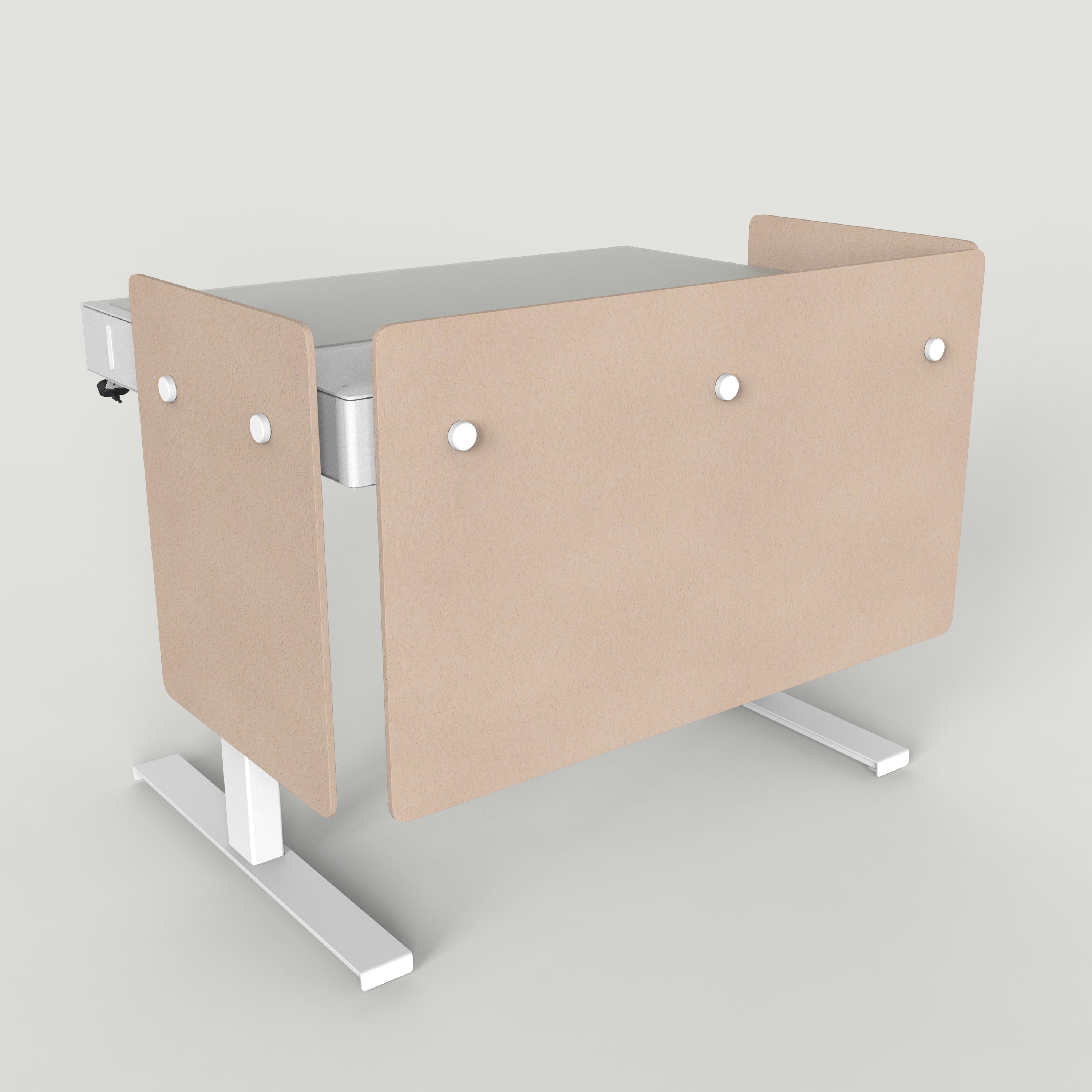 Standard Modesty Panel Set for Heckler Lectern 4U in Porcelain finish.