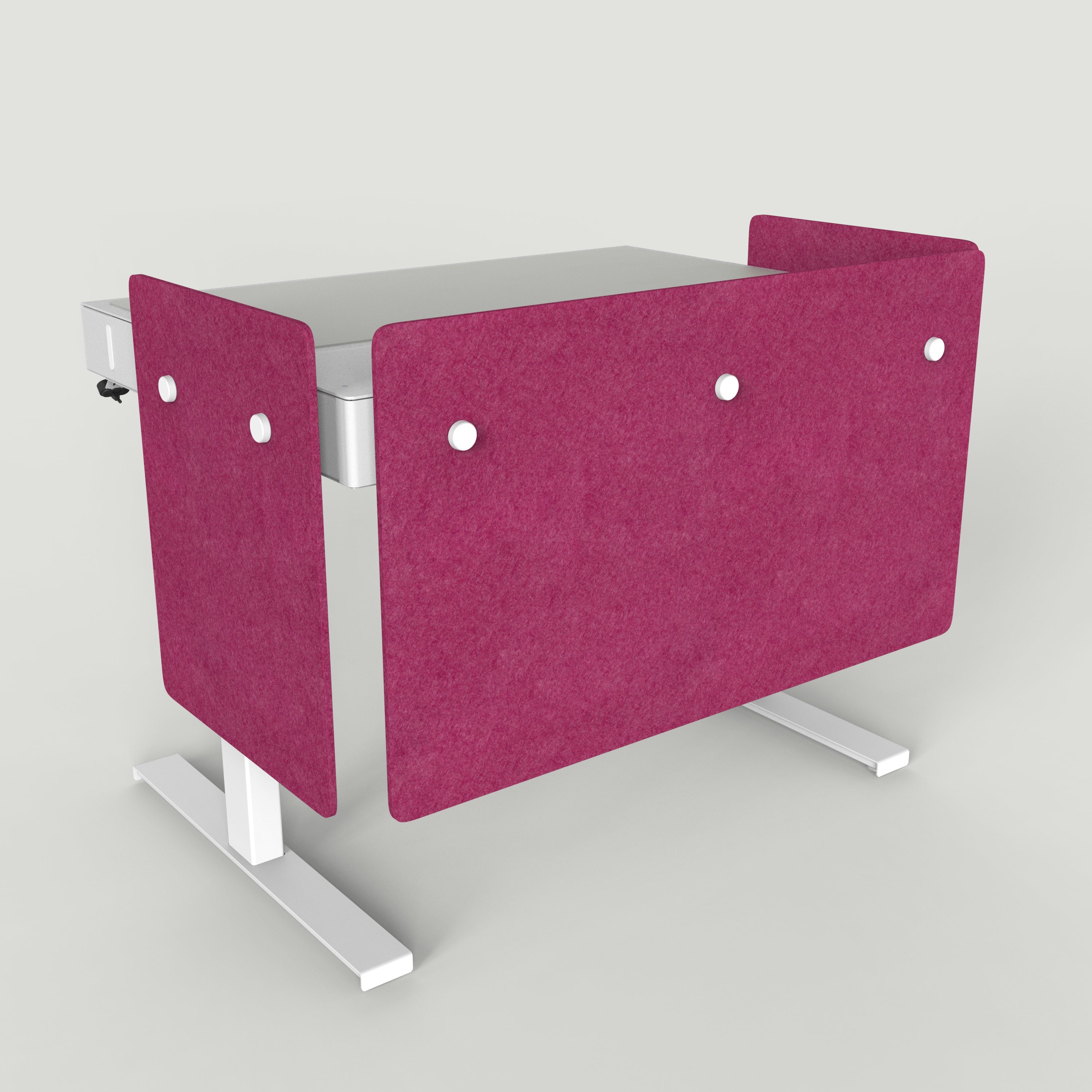 Standard Modesty Panel Set for Heckler Lectern 4U in Raspberry finish.