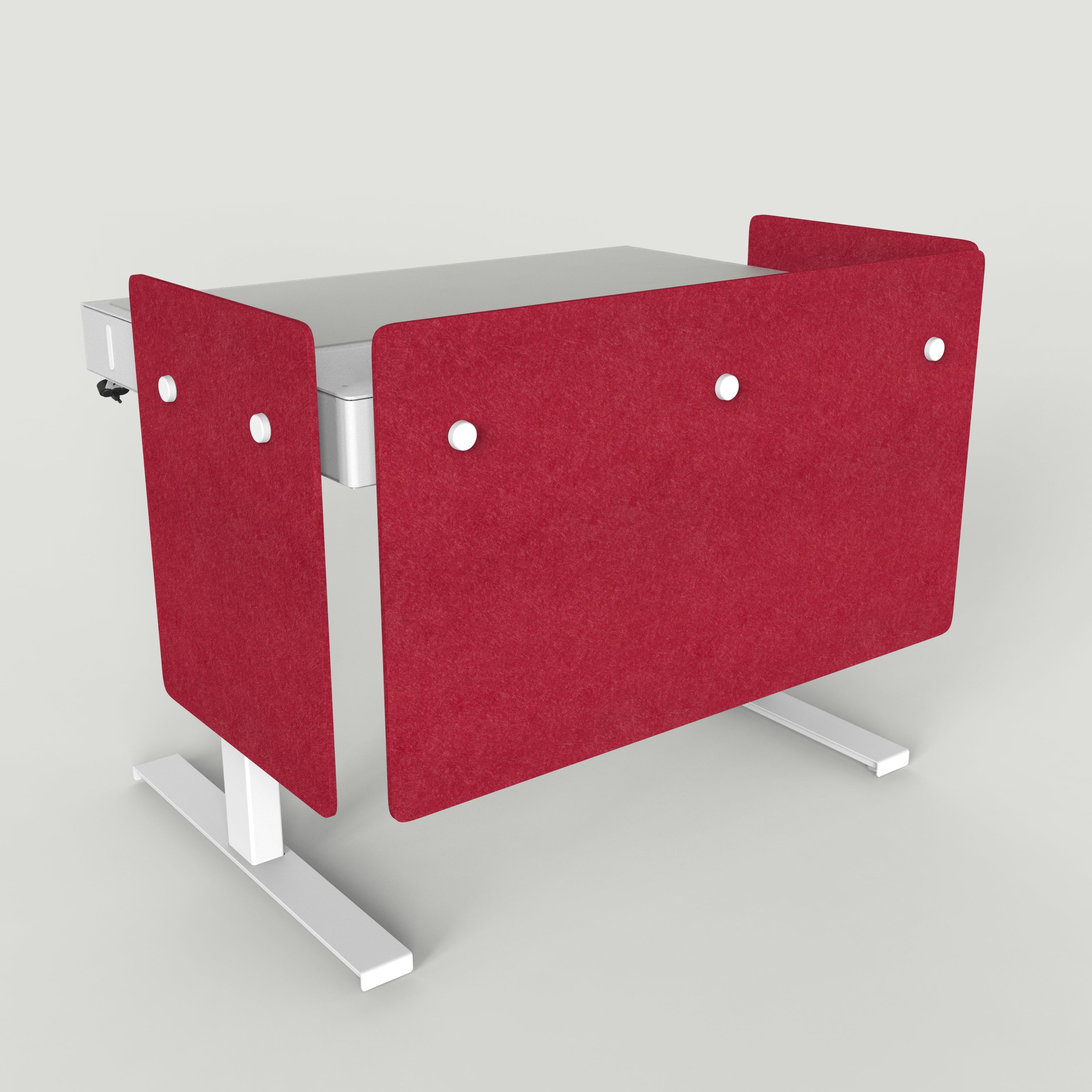 Standard Modesty Panel Set for Heckler Lectern 4U in Ruby finish.