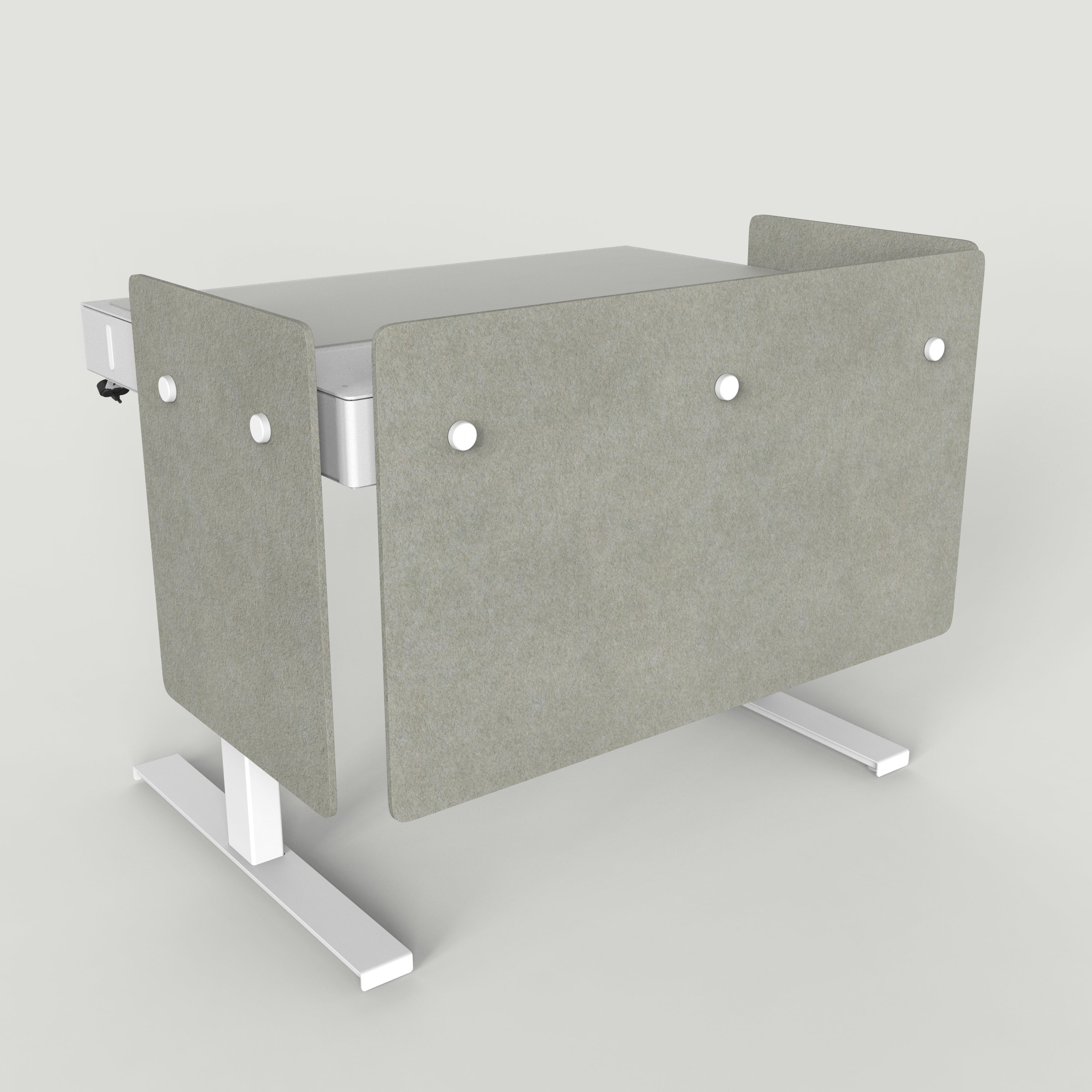 Standard Modesty Panel Set for Heckler Lectern 4U in Sage finish.