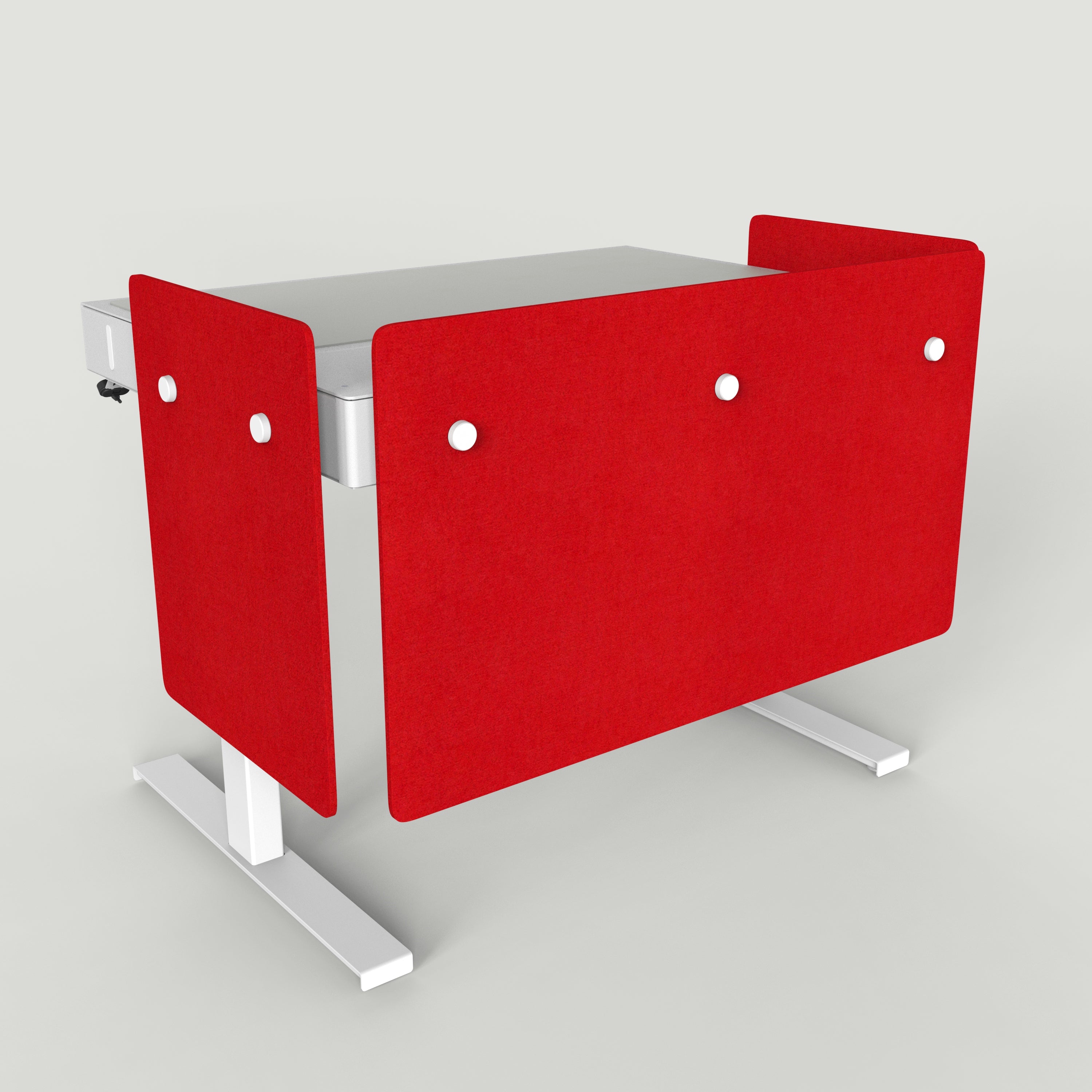 Standard Modesty Panel Set for Heckler Lectern 4U in Scarlet finish.