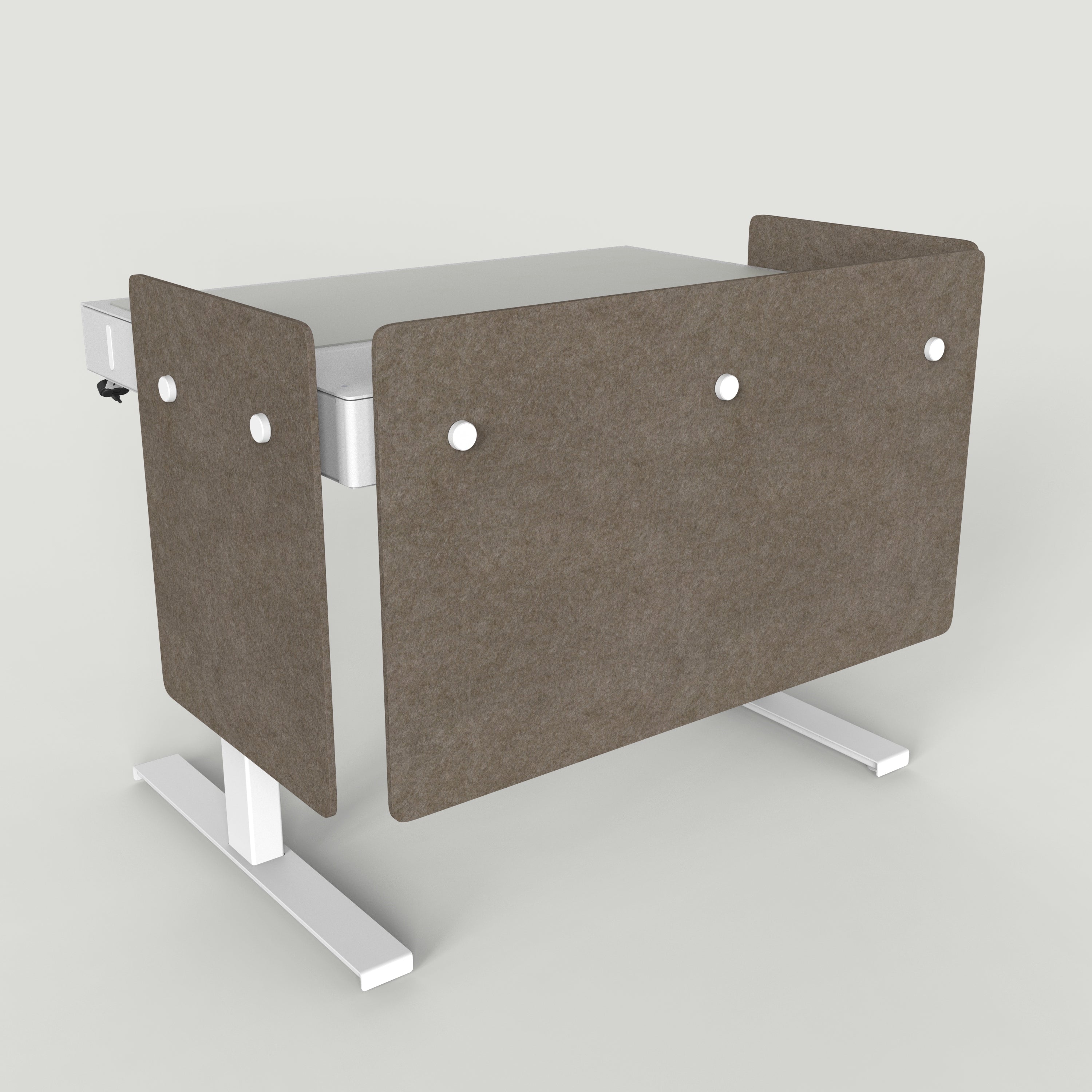 Standard Modesty Panel Set for Heckler Lectern 4U in Timber finish.