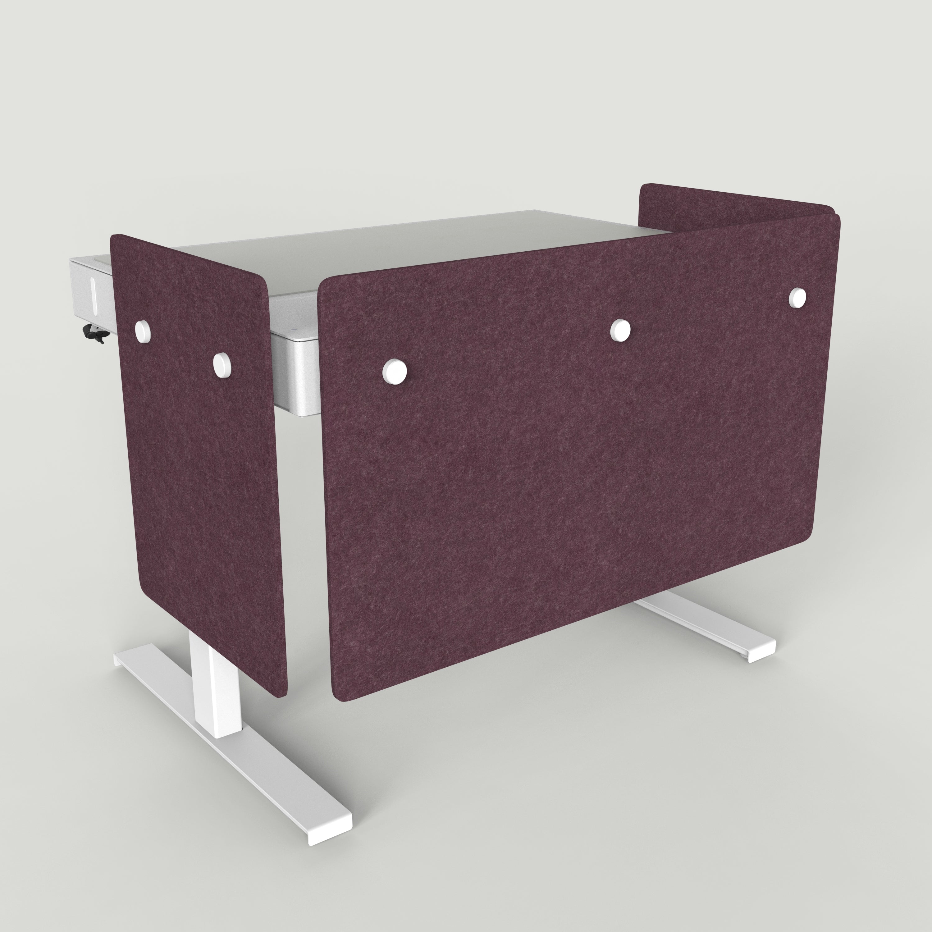 Standard Modesty Panel Set for Heckler Lectern 4U in Wine finish.