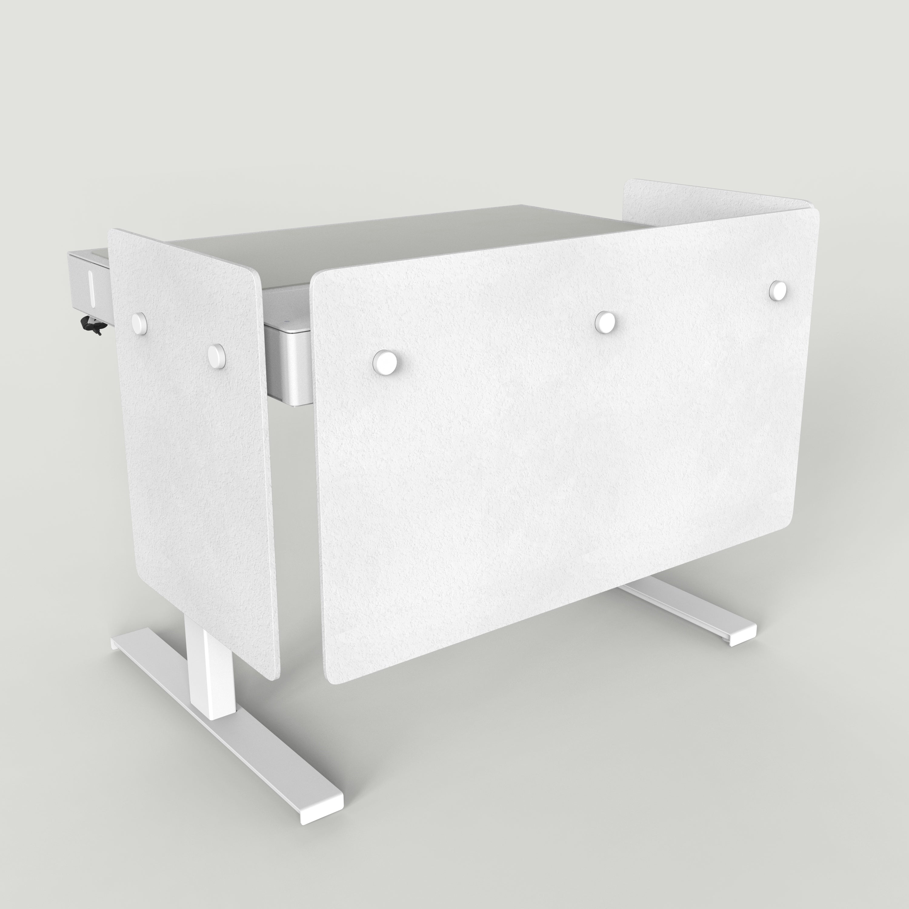 Standard Modesty Panel Set for Heckler Lectern 4U in Zinc finish.