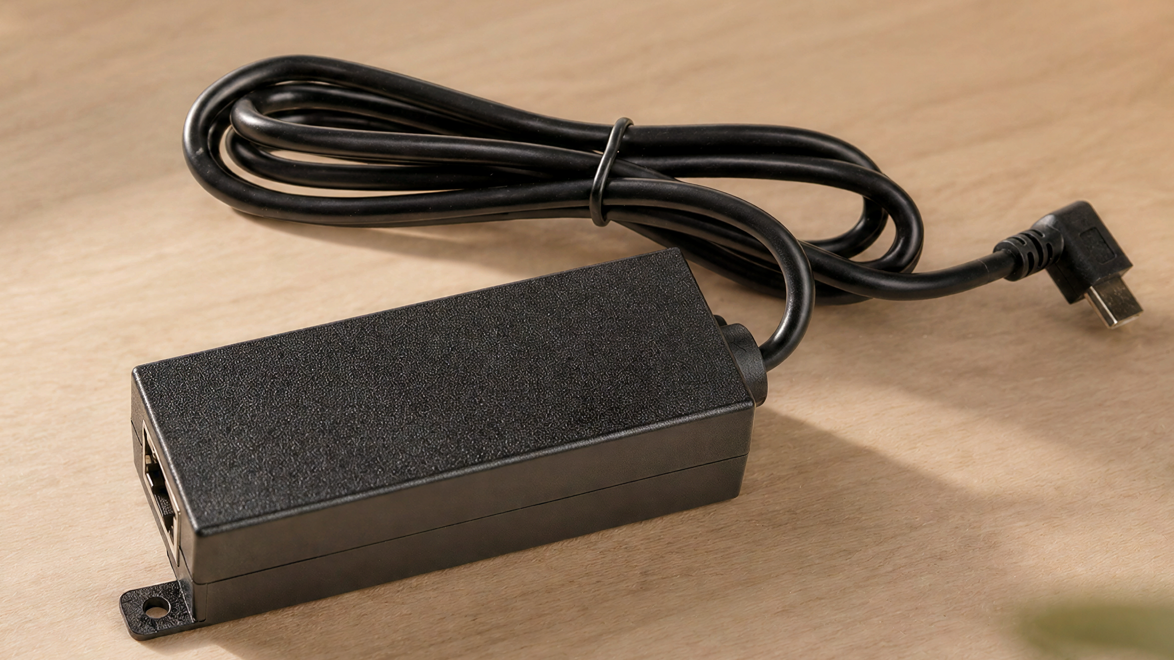 PoE to USB-C Power and Data Adapter product view.