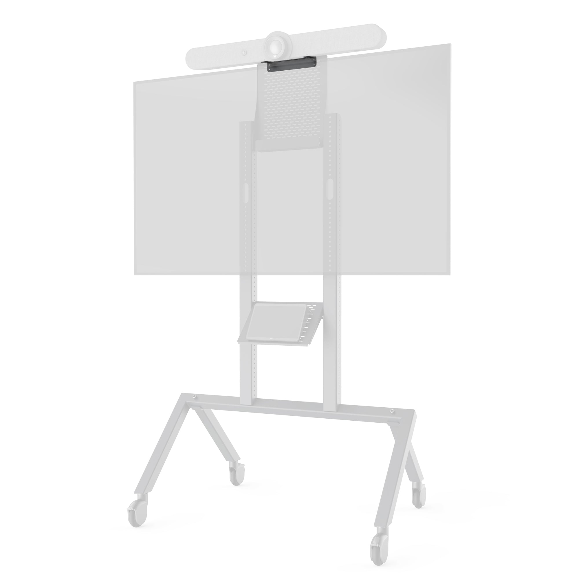 Cart Mount for Logitech Rally Bar — gallery view showing installation on AV Cart