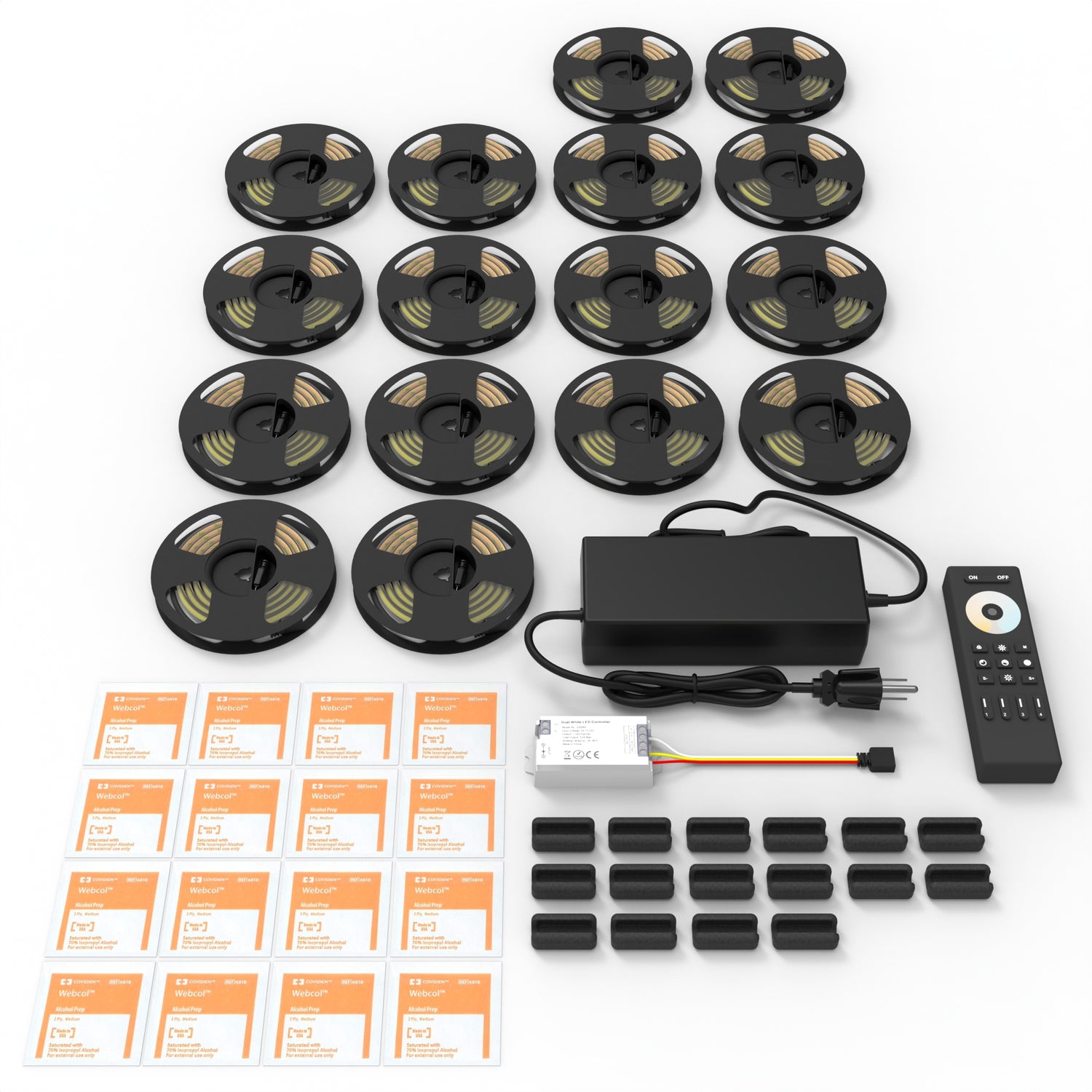 Framework Lighting Kit installed on an 8-bay Framework wall.