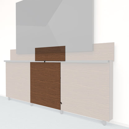 Framework Tall Inner Panel and Backsplash in 3M DI-NOC Walnut finish.