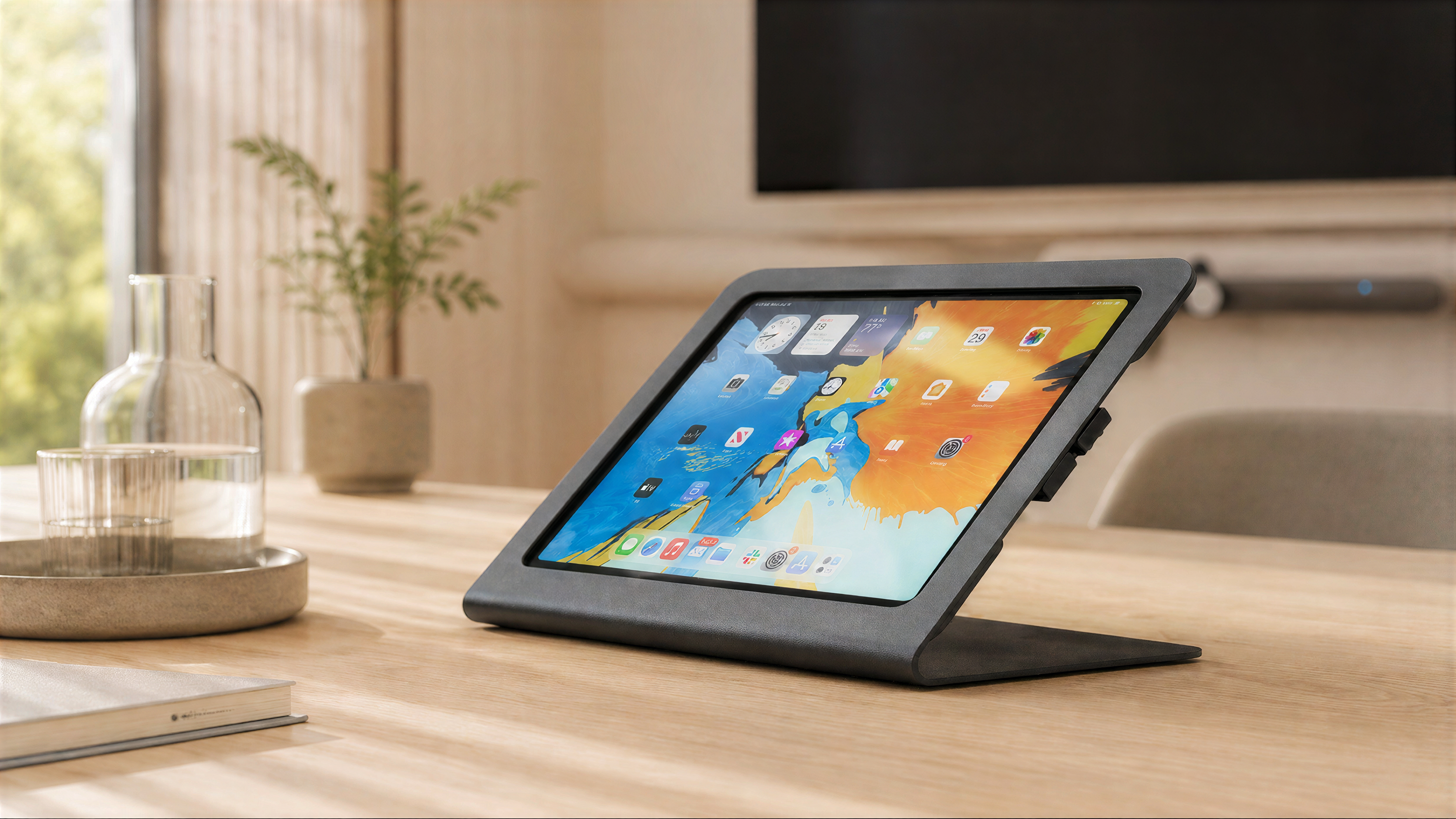 Heckler Stand for iPad Air 13-inch and iPad Pro 12.9-inch tabletop view.