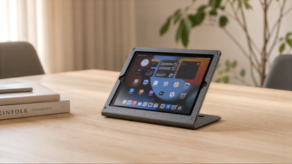 Heckler Stand Prime for iPad 9th Generation tabletop view.