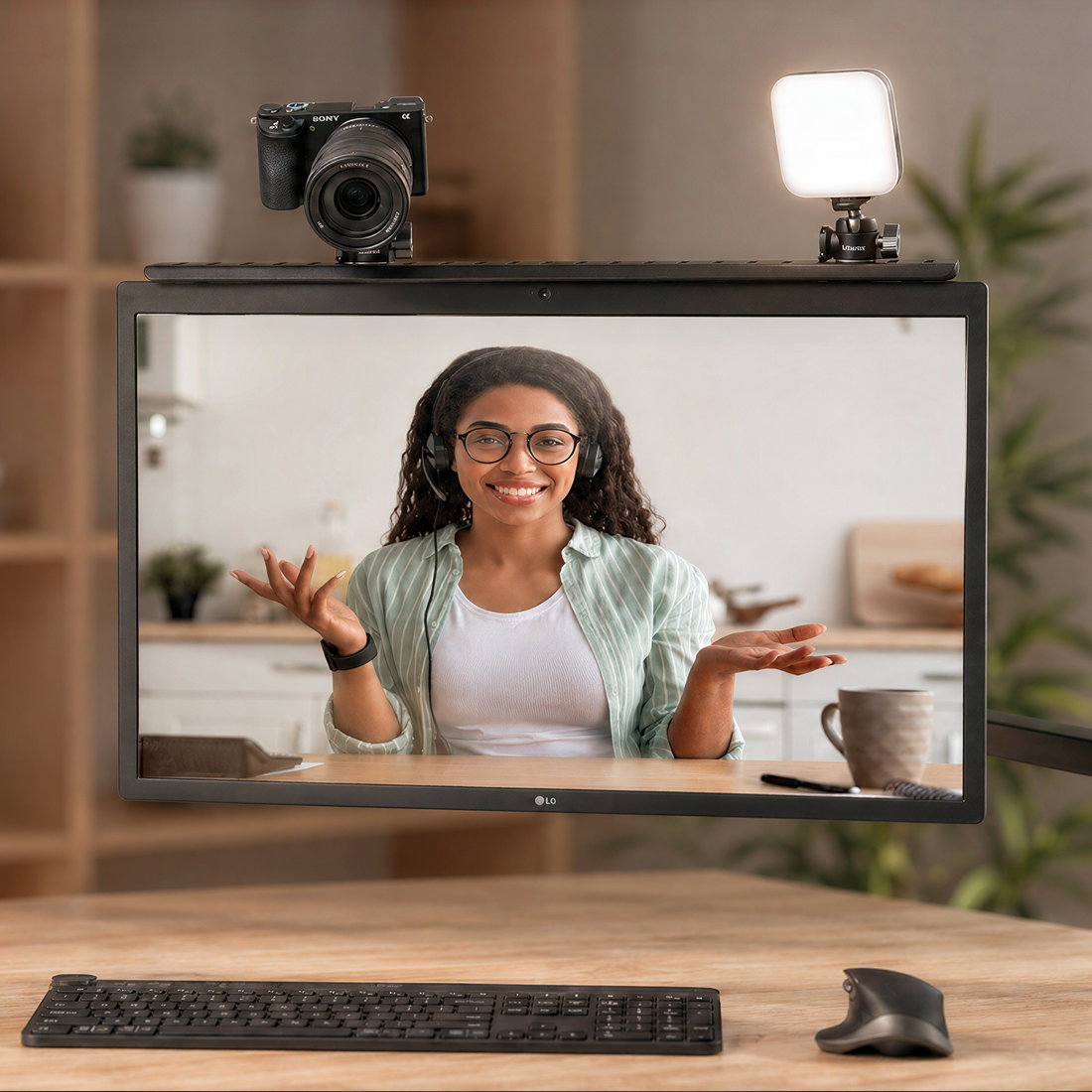 Heckler Camera Shelf XL for Monitor Arms product view.
