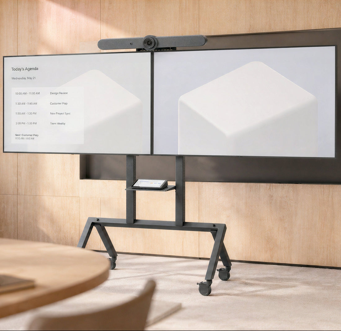 Dual Display Kit for Heckler AV Cart product view.