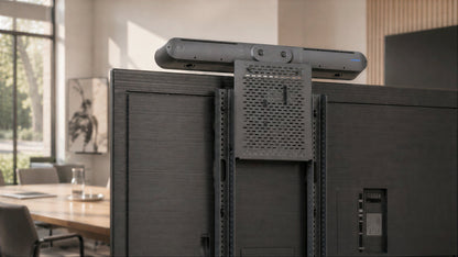 Device Panel for Heckler AV Cart installed on an AV cart.