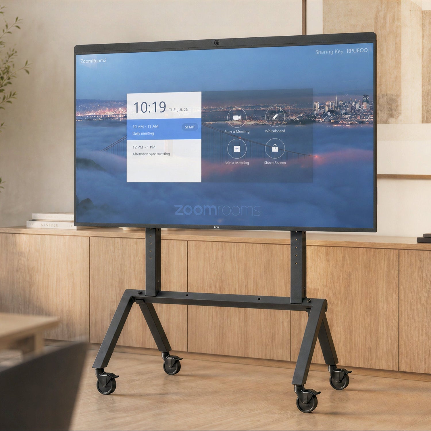 Heckler AV Cart for DTEN D7 75 product view.