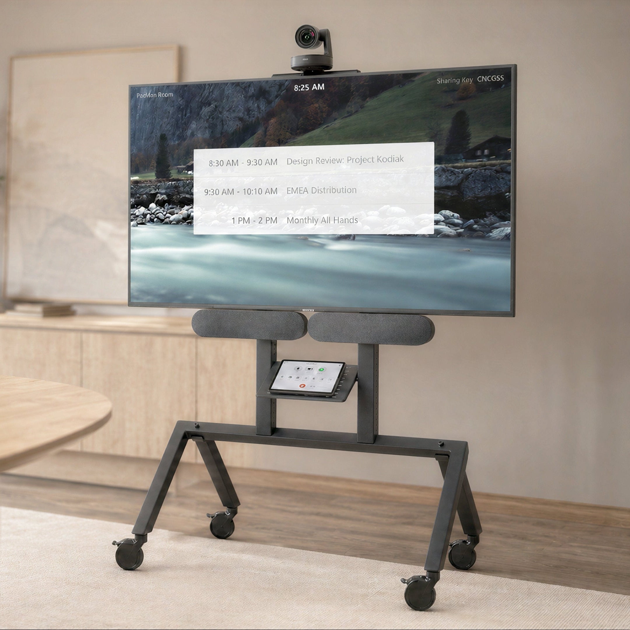 Heckler AV Cart for Logitech Rally Plus product view.