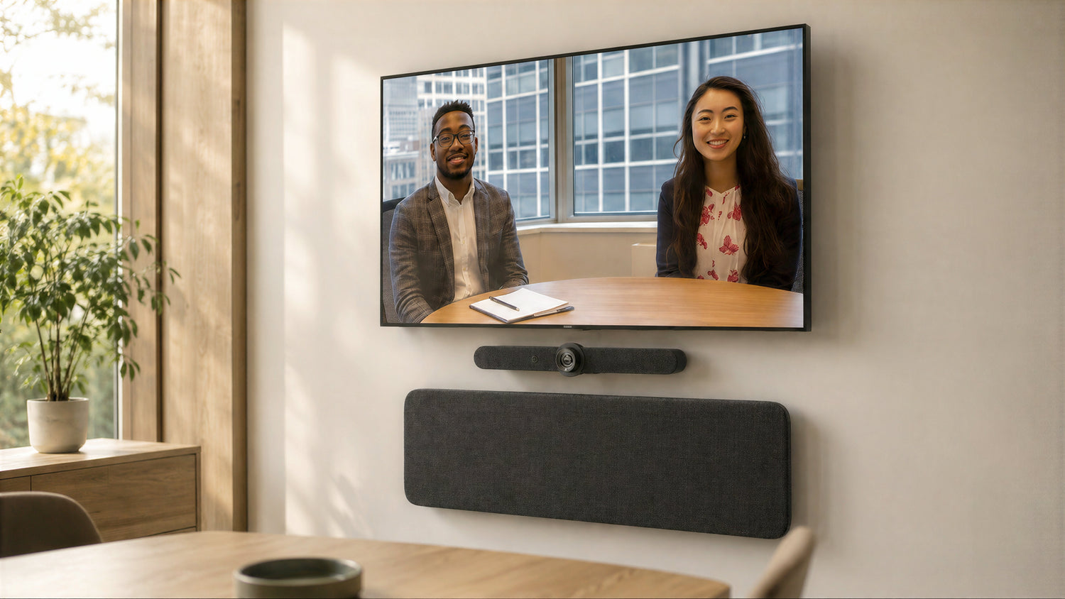 Heckler ADA Panel 68X20 installed on an AV wall.