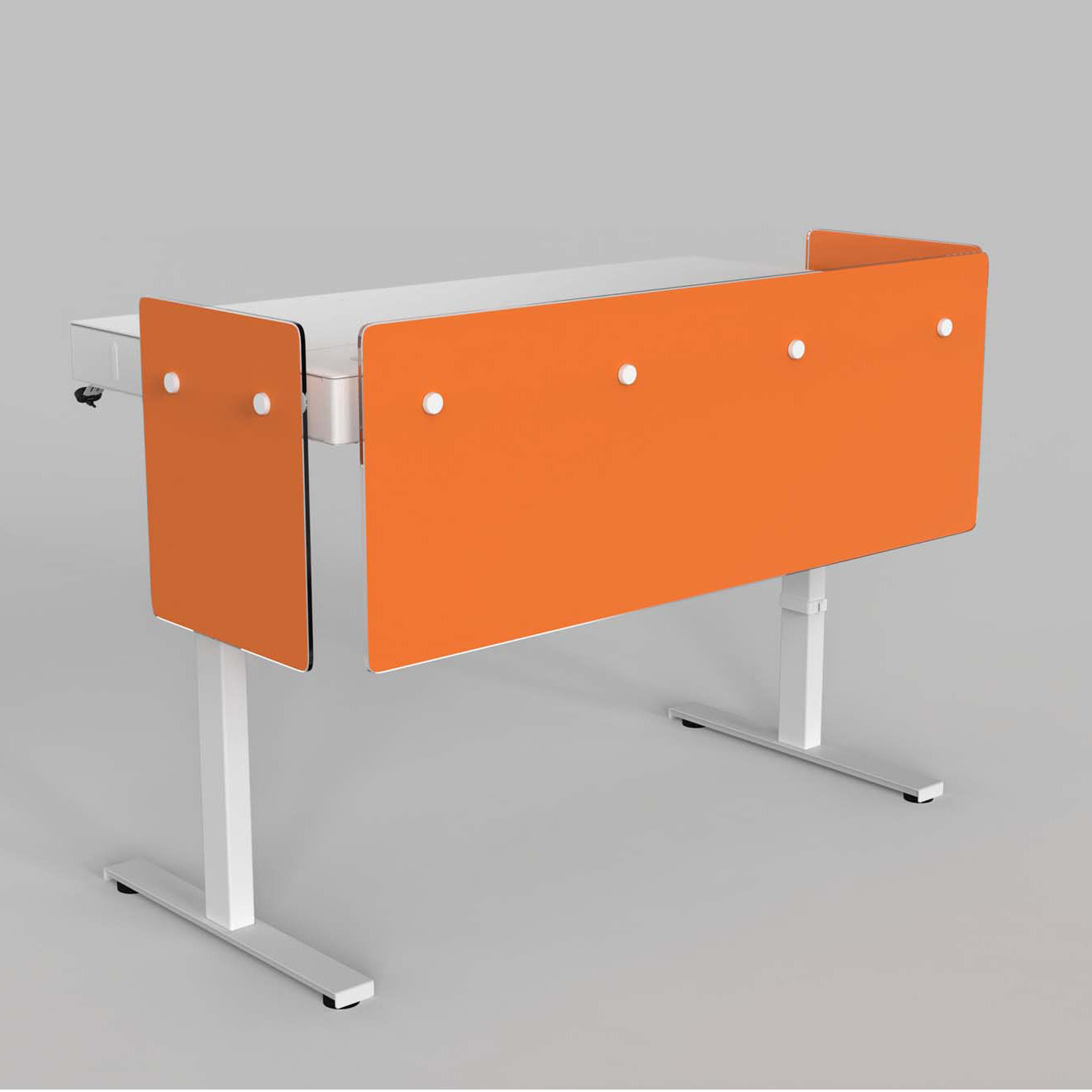 Premium Modesty Panel Set for Heckler Lectern 6U in Opaque Pantone PMS 1375 C printed finish.