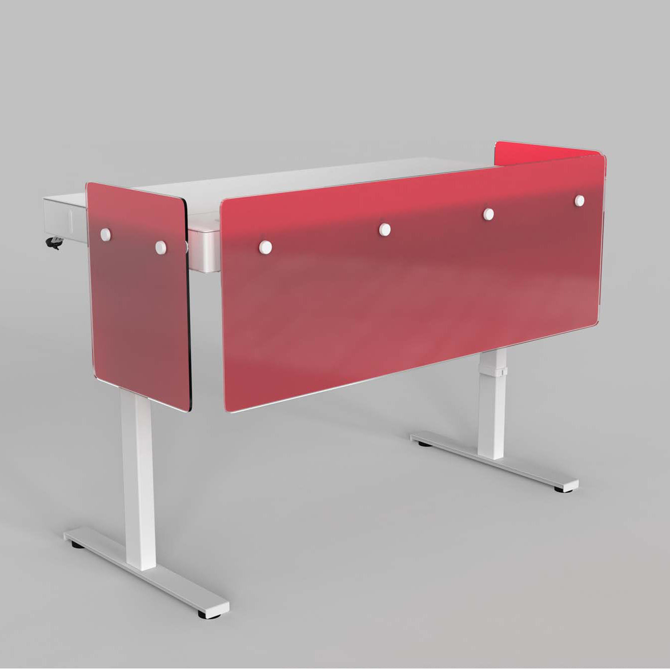 Premium Modesty Panel Set for Heckler Lectern 6U in Translucent Pantone PMS 186 C printed finish.