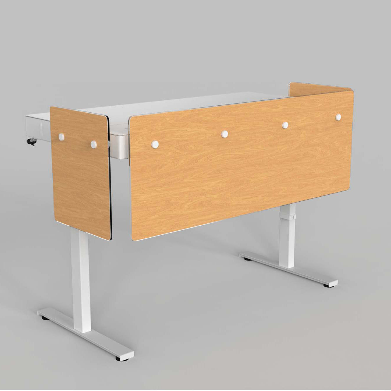Premium Modesty Panel Set for Heckler Lectern 6U in Modern Maple wood finish.