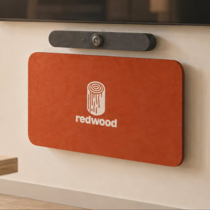 Heckler Credenza Neo installed in a meeting room with logo panel.