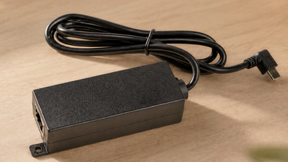 PoE to USB-C Power and Data Adapter product view.